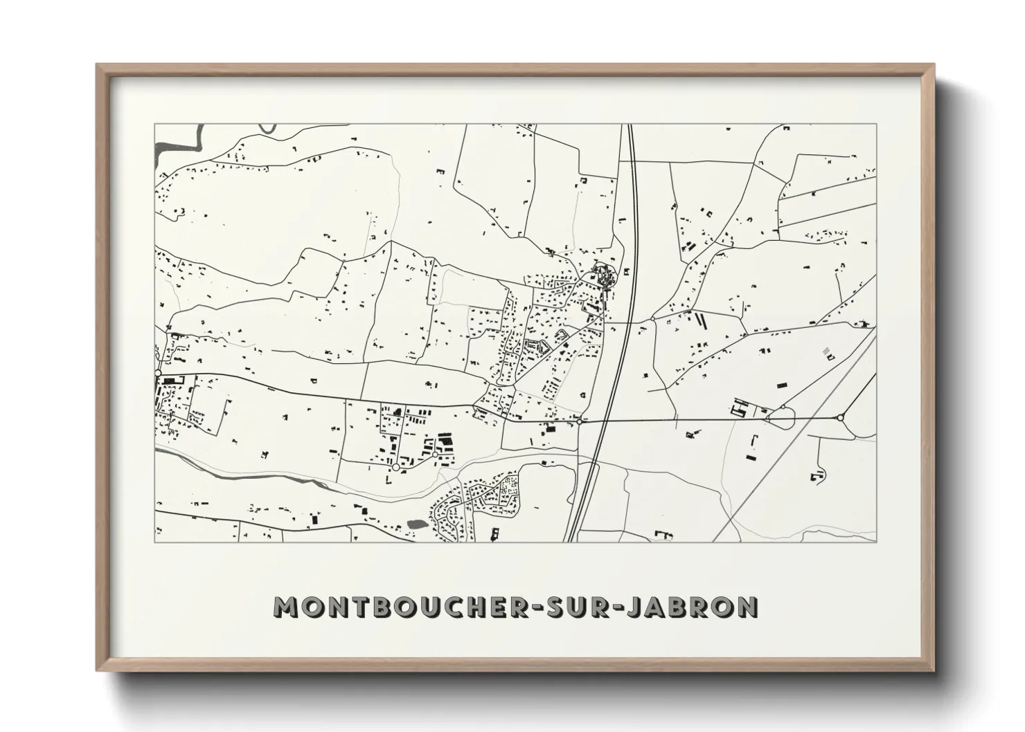 Une affiche de carte sur Montboucher-sur-Jabron