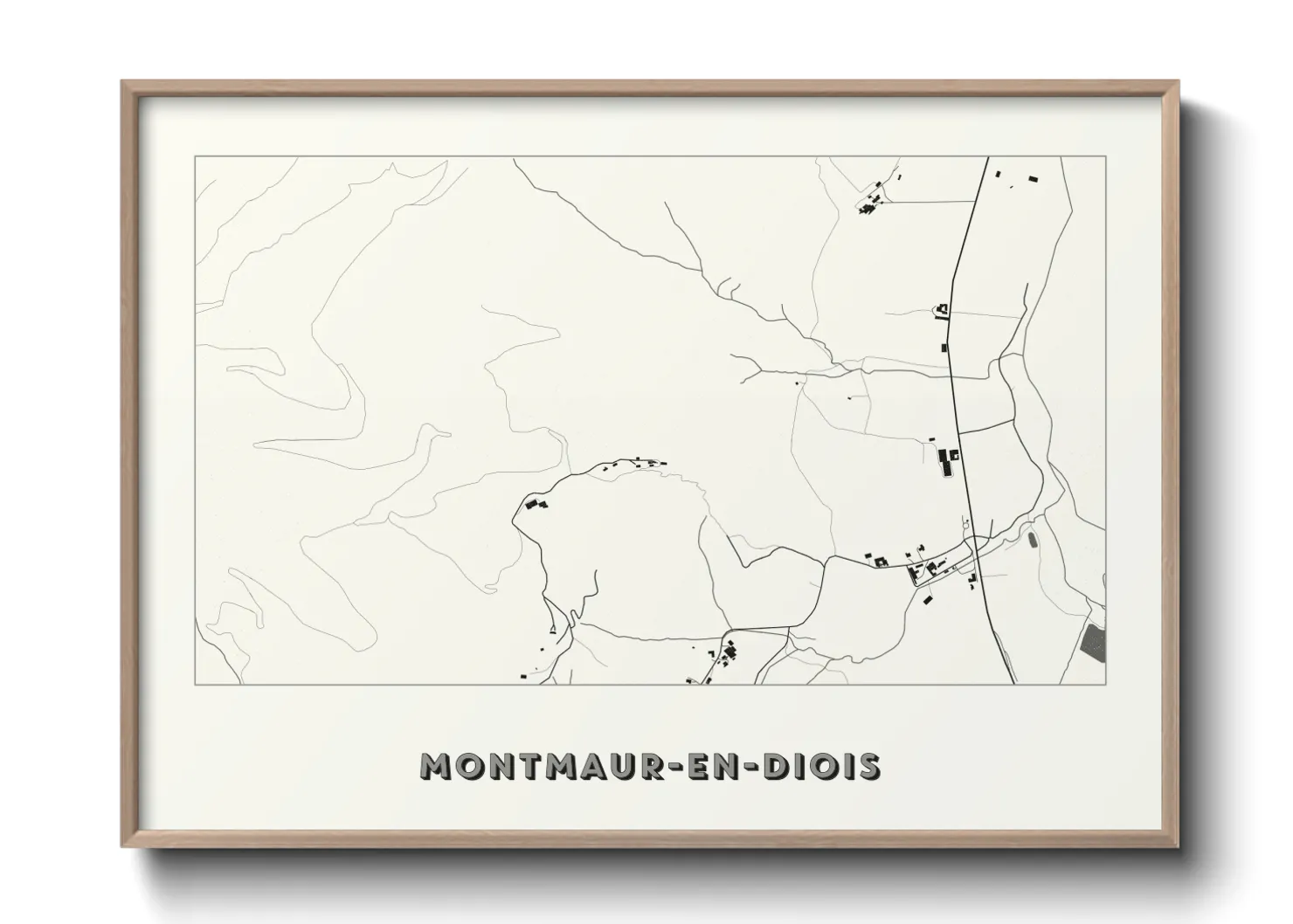 Une affiche de carte sur Montmaur-en-Diois