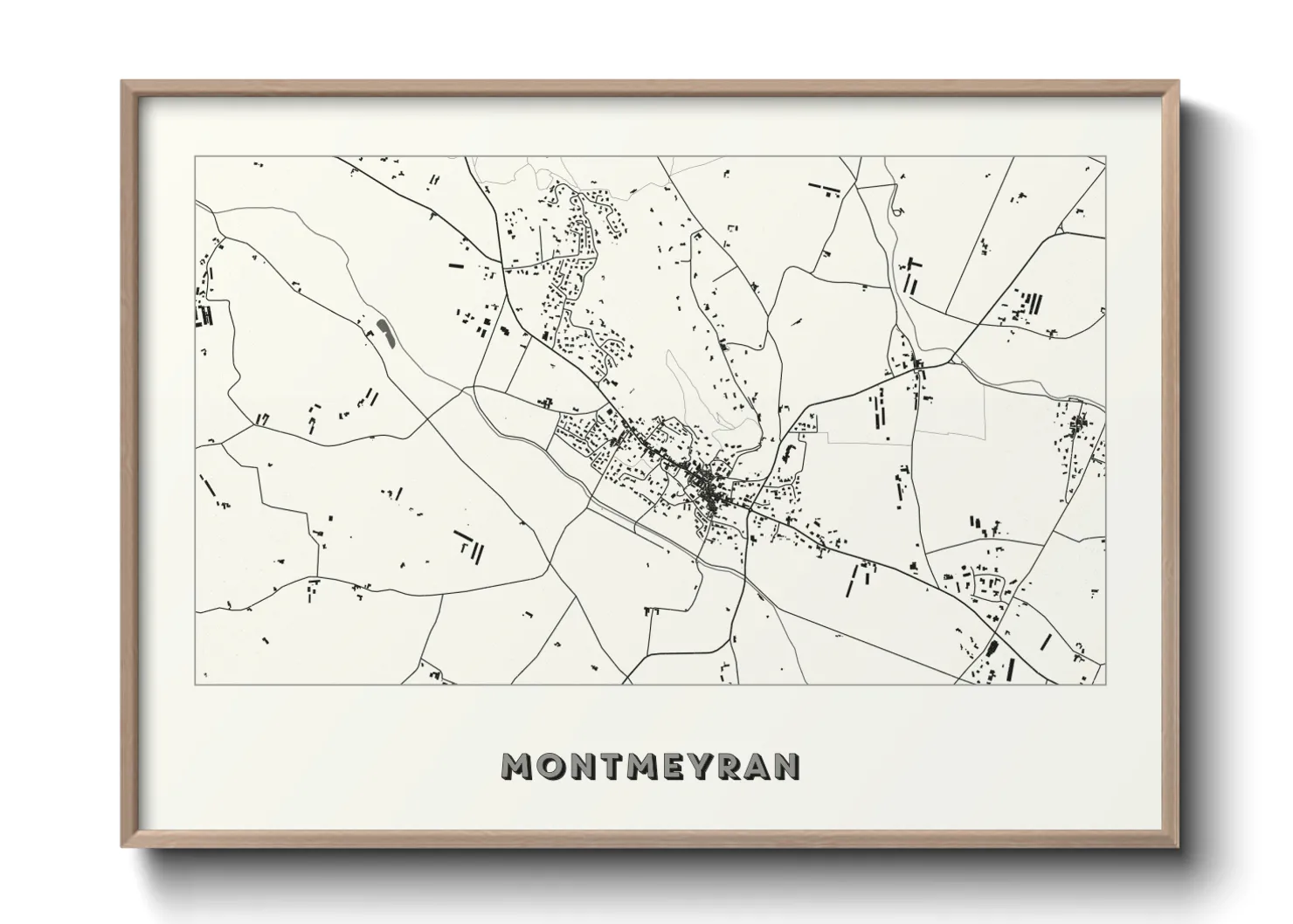 Une affiche de carte sur Montmeyran