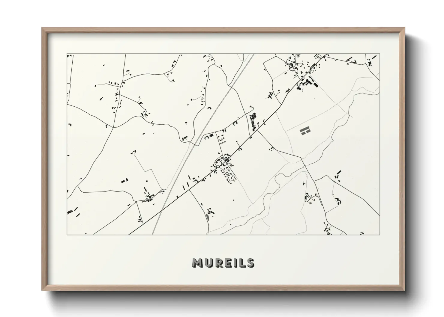 Une affiche de carte sur Mureils