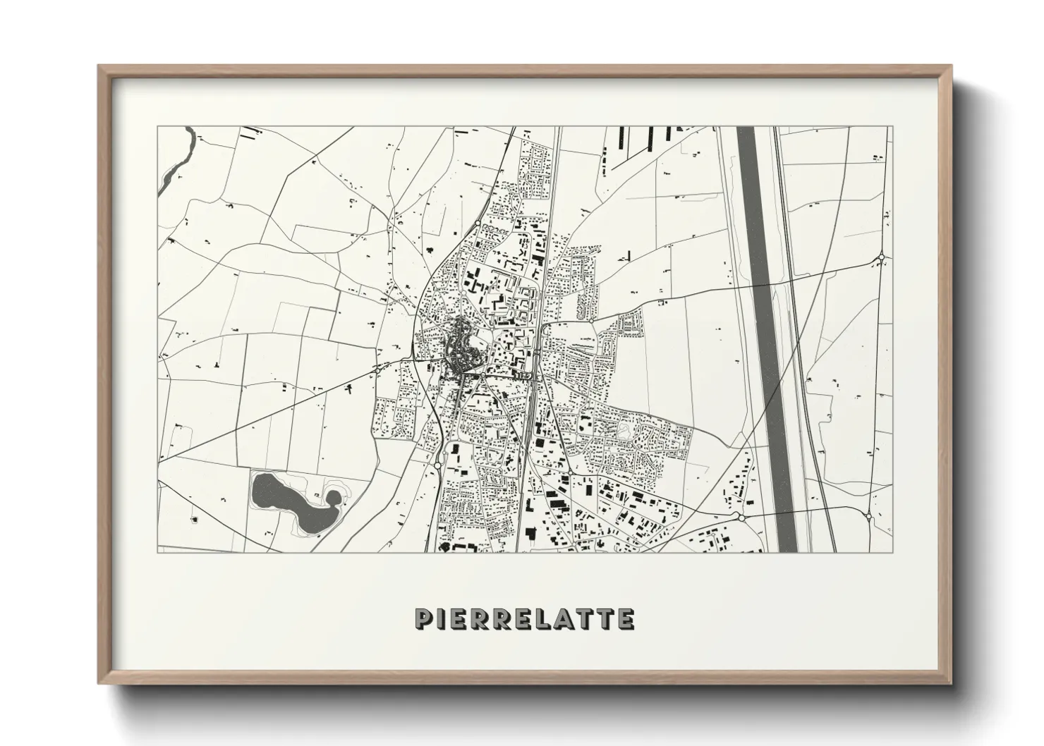 Une affiche de carte sur Pierrelatte