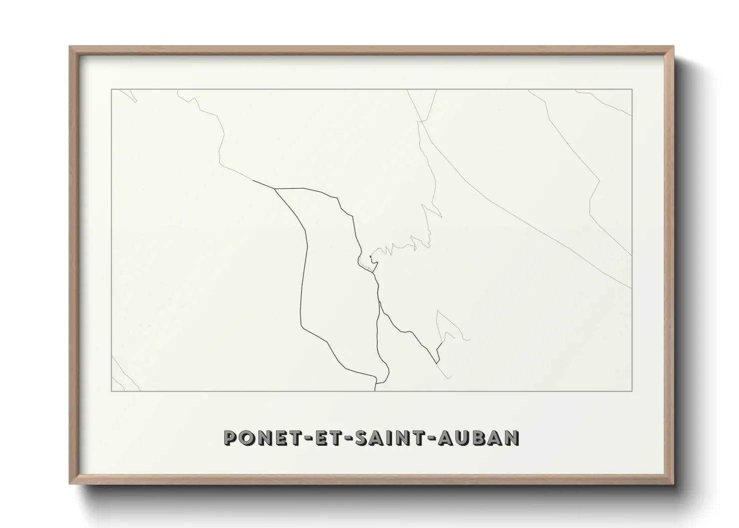 Une affiche de carte sur Ponet-et-Saint-Auban