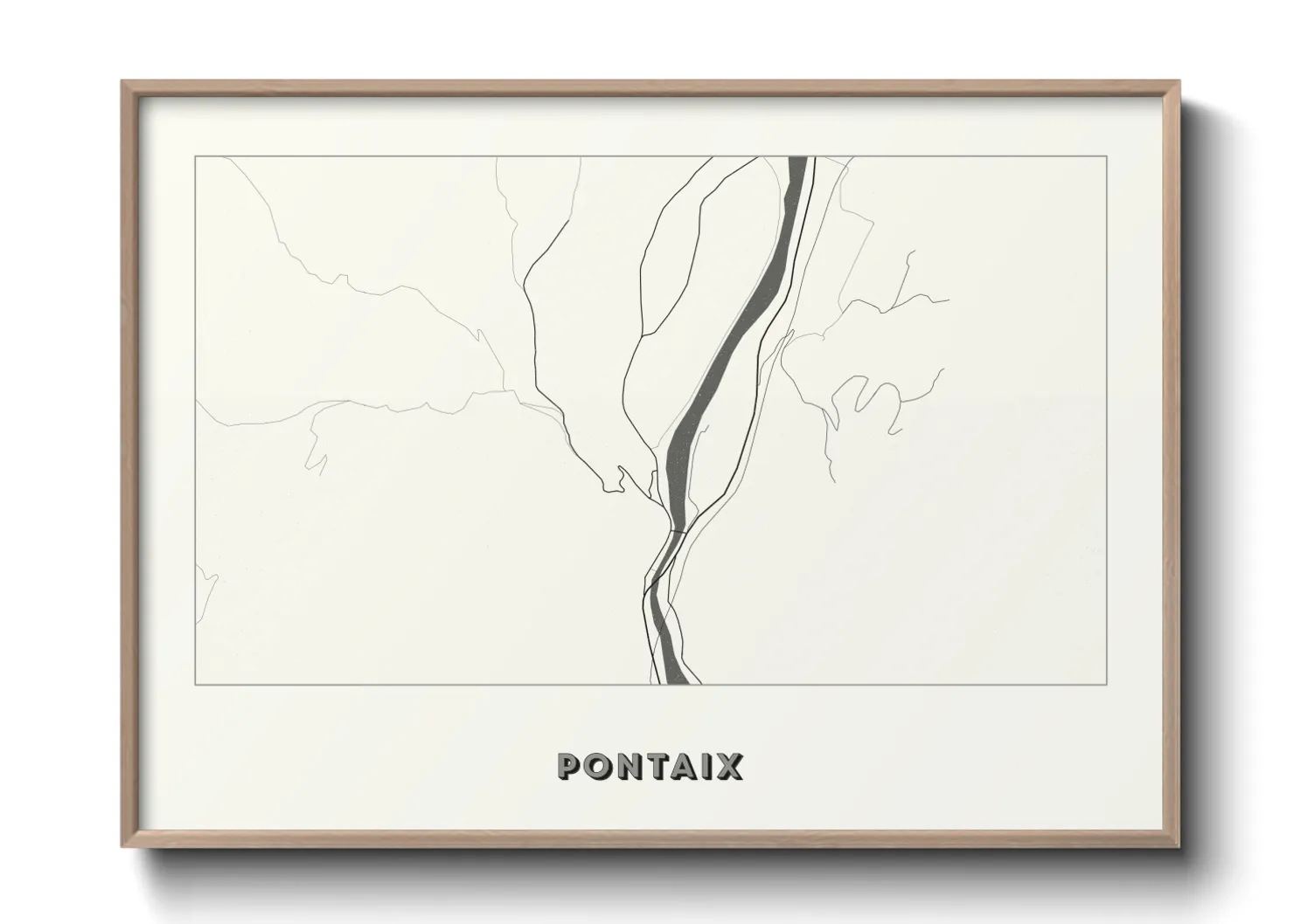 Une affiche de carte sur Pontaix
