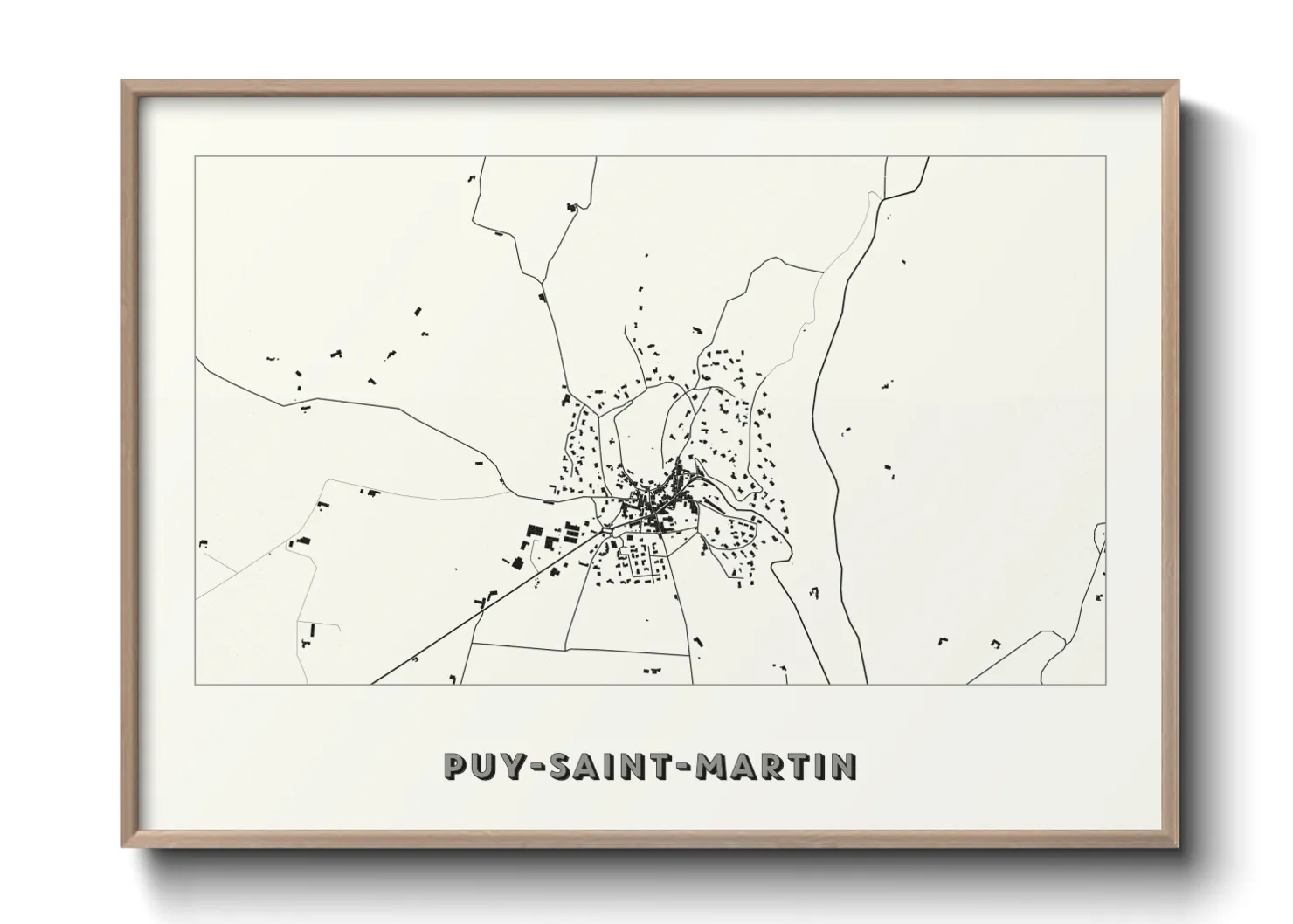 Une affiche de carte sur Puy-Saint-Martin