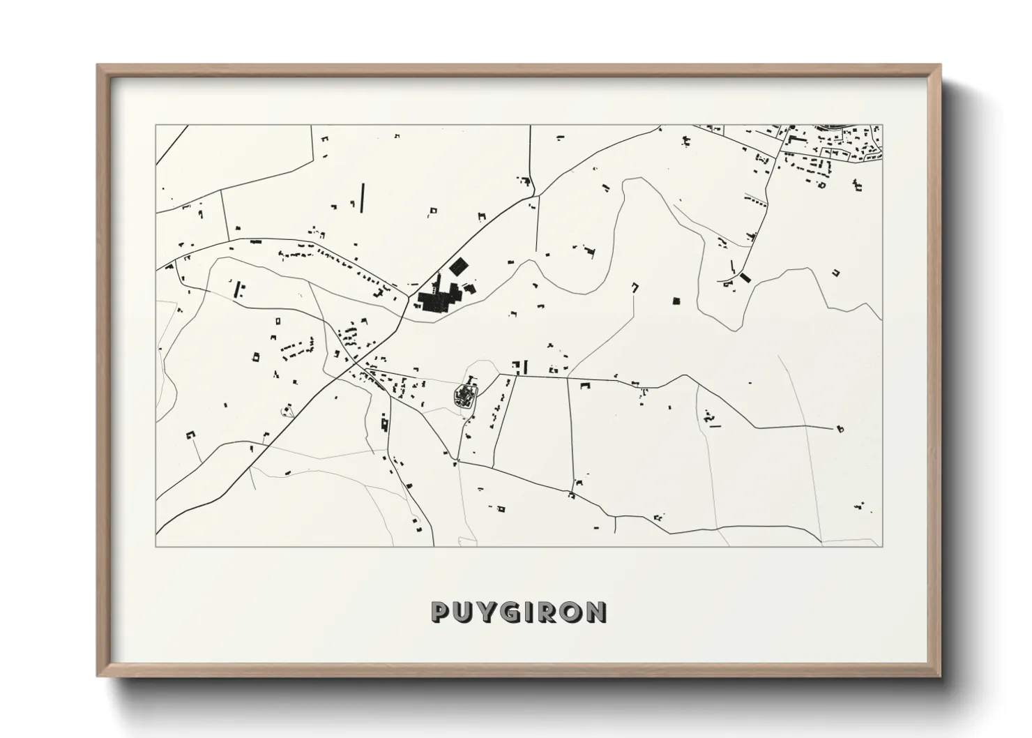 Une affiche de carte sur Puygiron