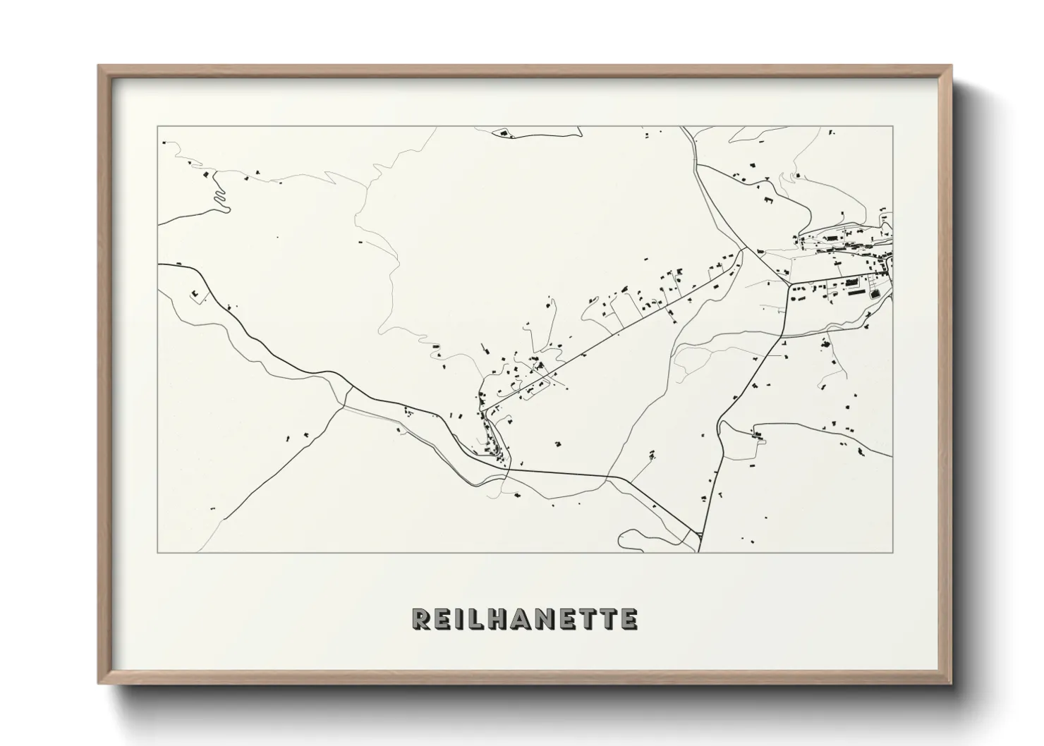 Une affiche de carte sur Reilhanette