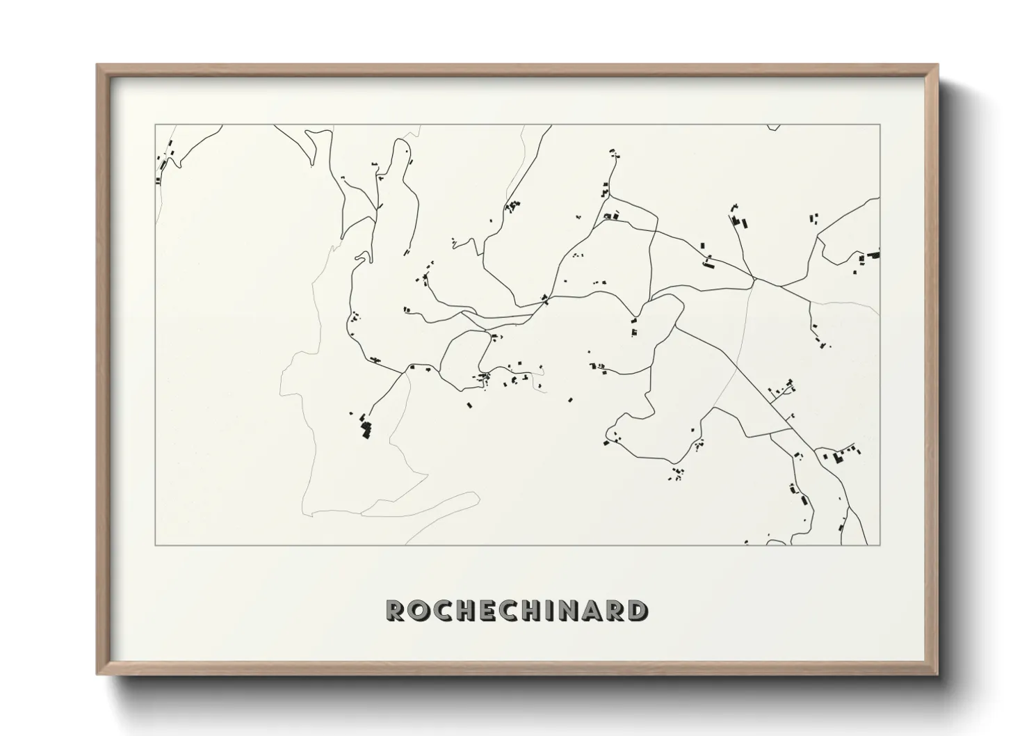 Une affiche de carte sur Rochechinard