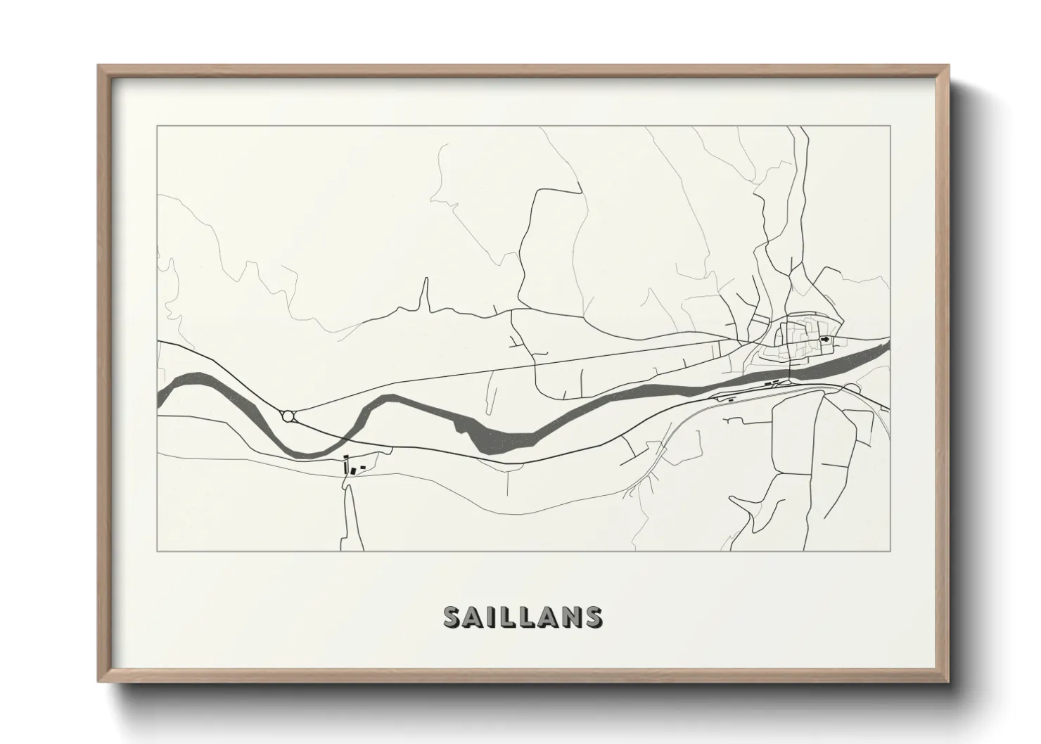 Une affiche de carte sur Saillans