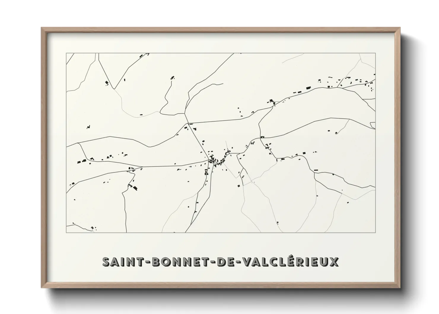 Une affiche de carte sur Saint-Bonnet-de-Valclérieux