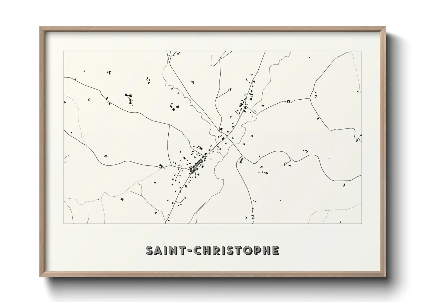 Une affiche de carte sur Saint-Christophe