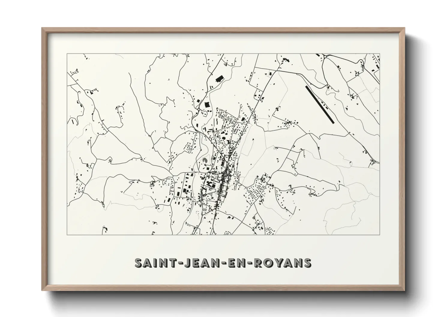 Une affiche de carte sur Saint-Jean-en-Royans