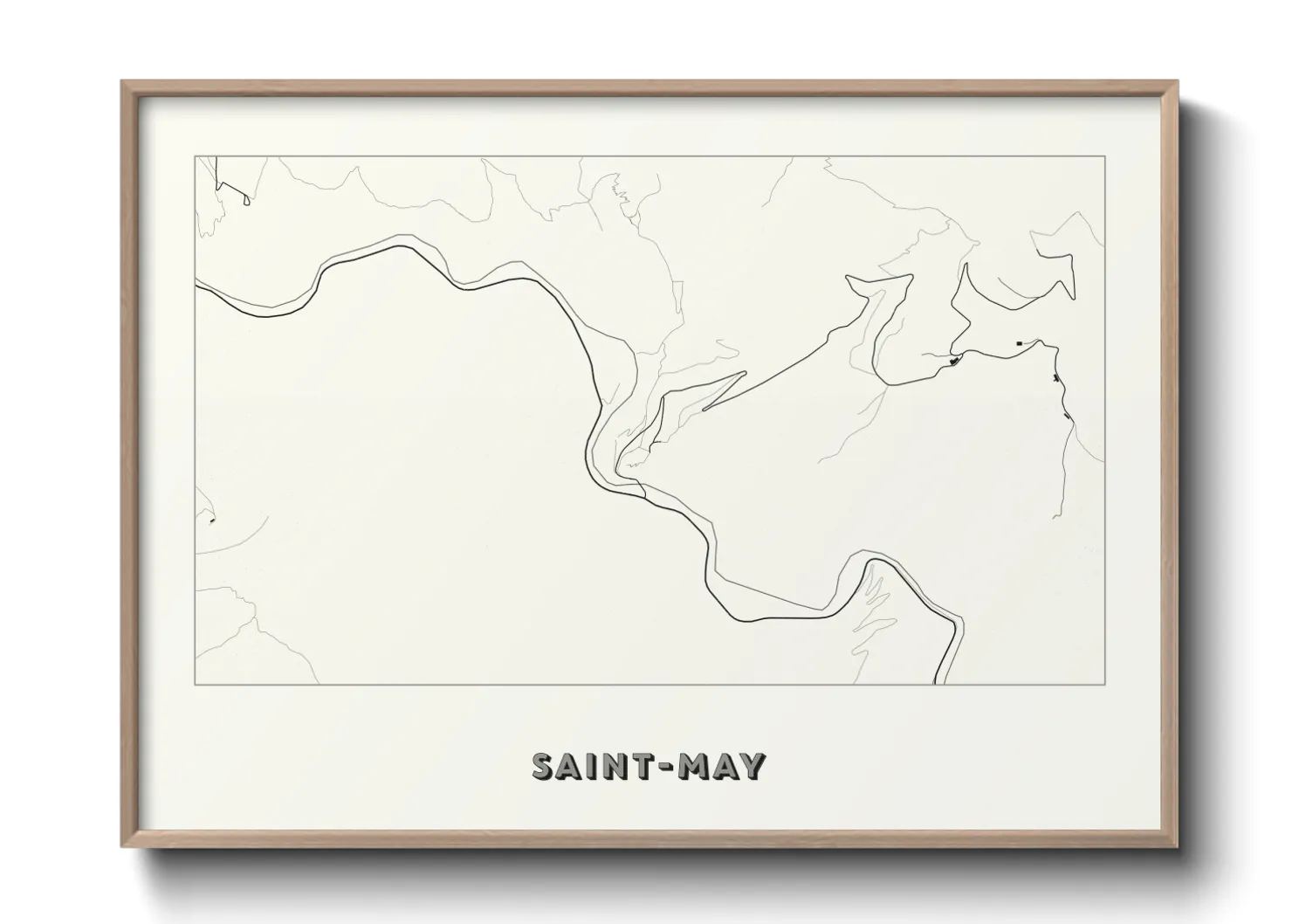 Une affiche de carte sur Saint-May