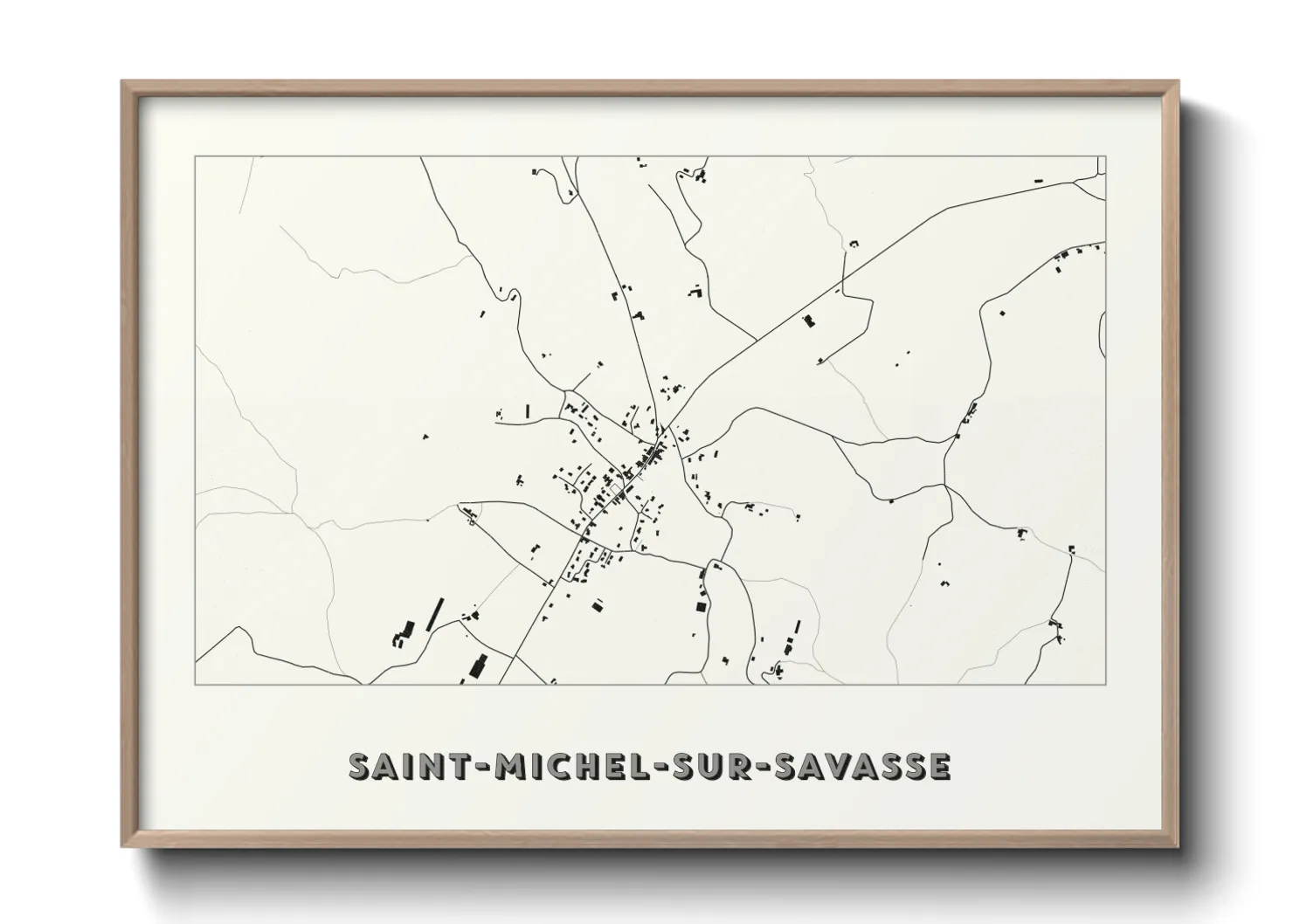 Une affiche de carte sur Saint-Michel-sur-Savasse