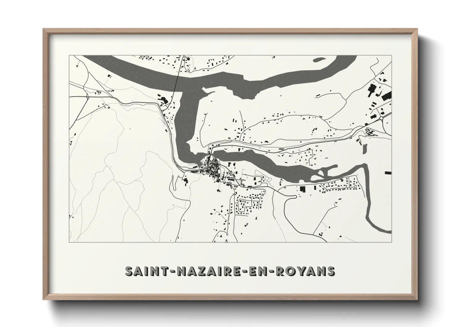 Une affiche de carte sur Saint-Nazaire-en-Royans