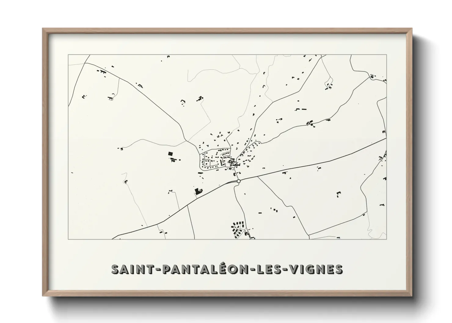 Une affiche de carte sur Saint-Pantaléon-les-Vignes