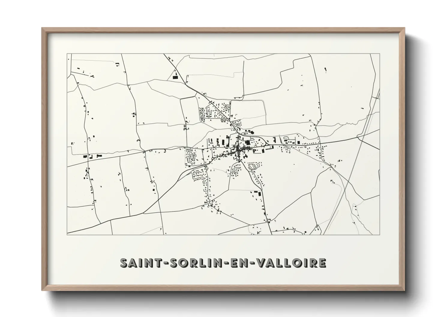 Une affiche de carte sur Saint-Sorlin-en-Valloire
