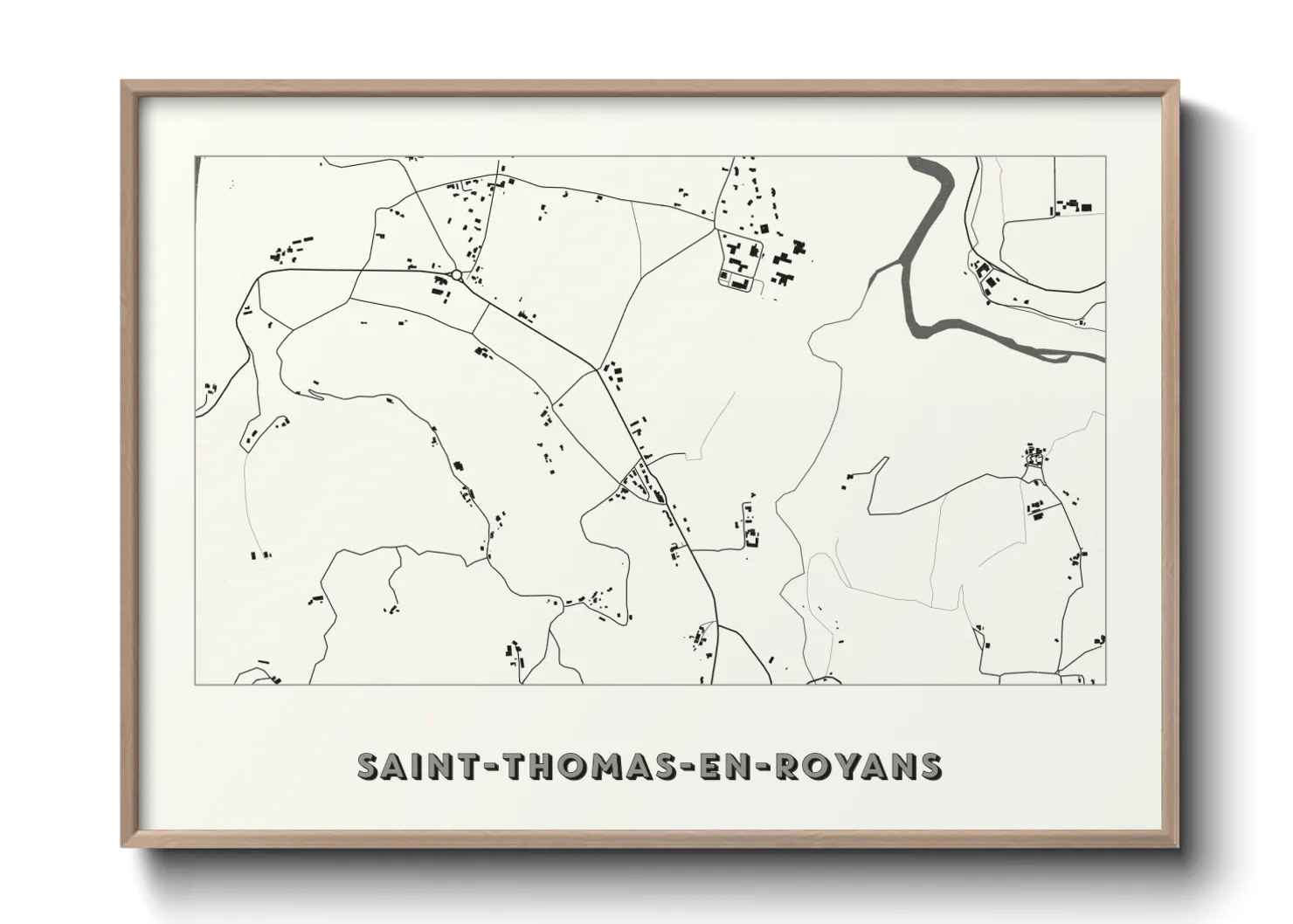 Une affiche de carte sur Saint-Thomas-en-Royans