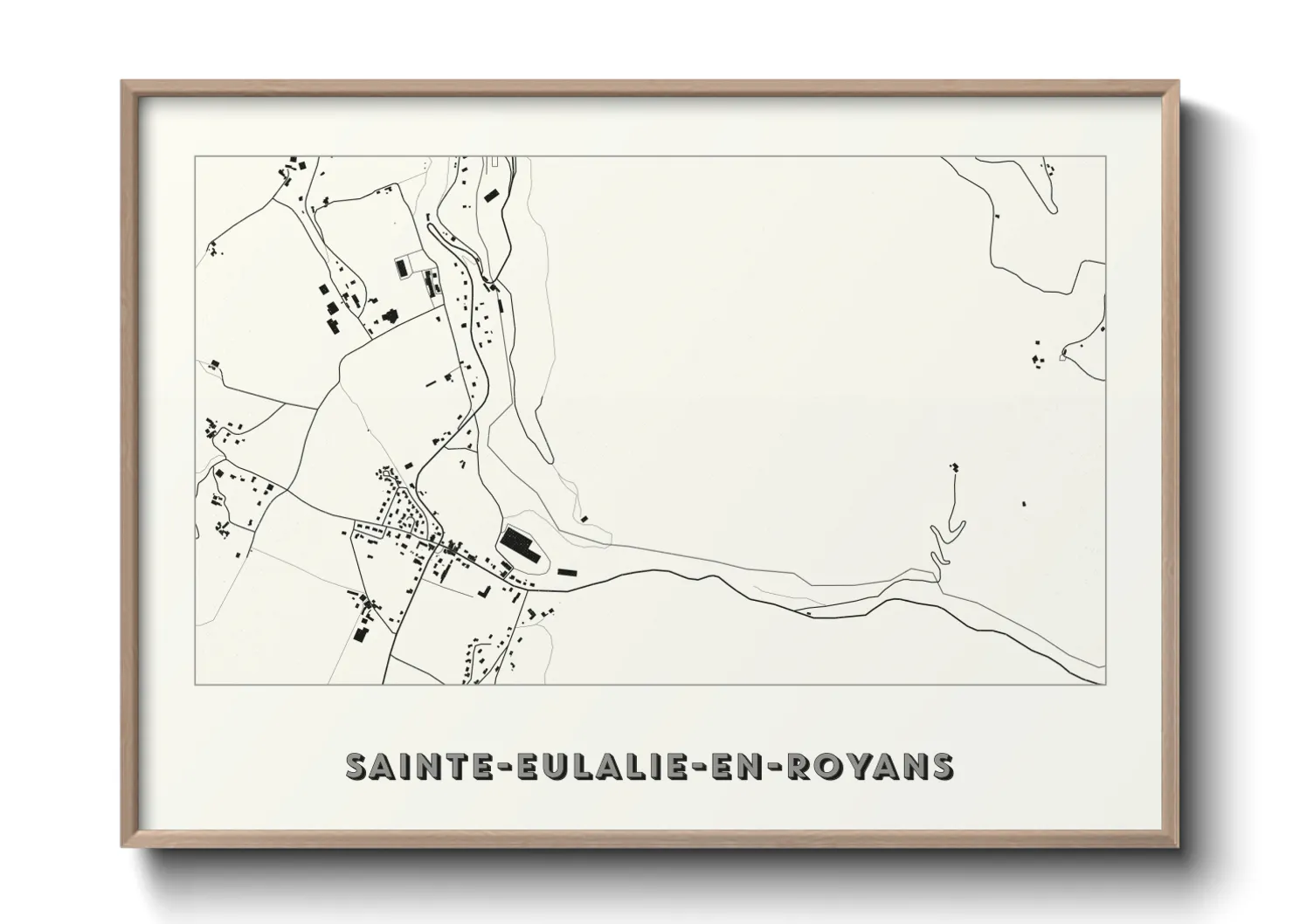 Une affiche de carte sur Sainte-Eulalie-en-Royans