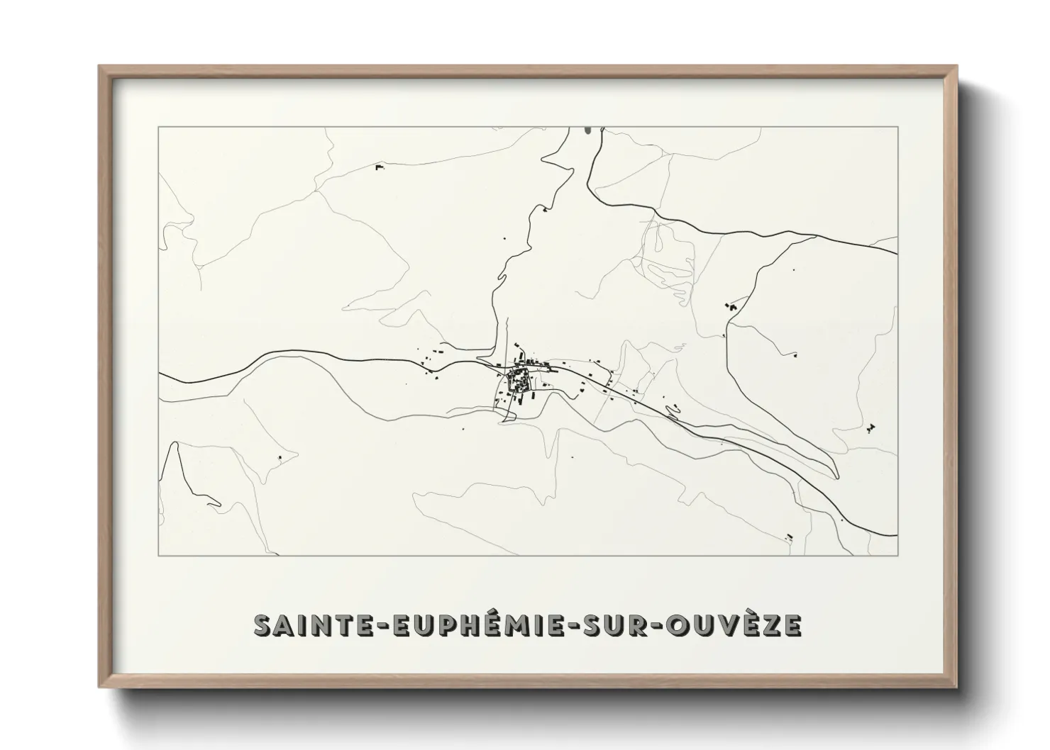 Une affiche de carte sur Sainte-Euphémie-sur-Ouvèze