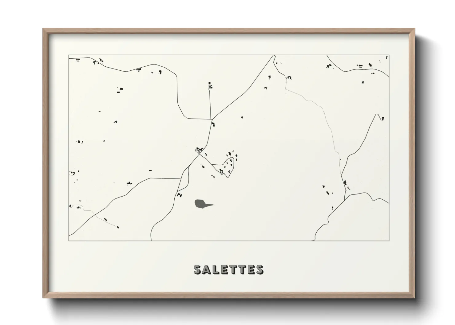 Une affiche de carte sur Salettes