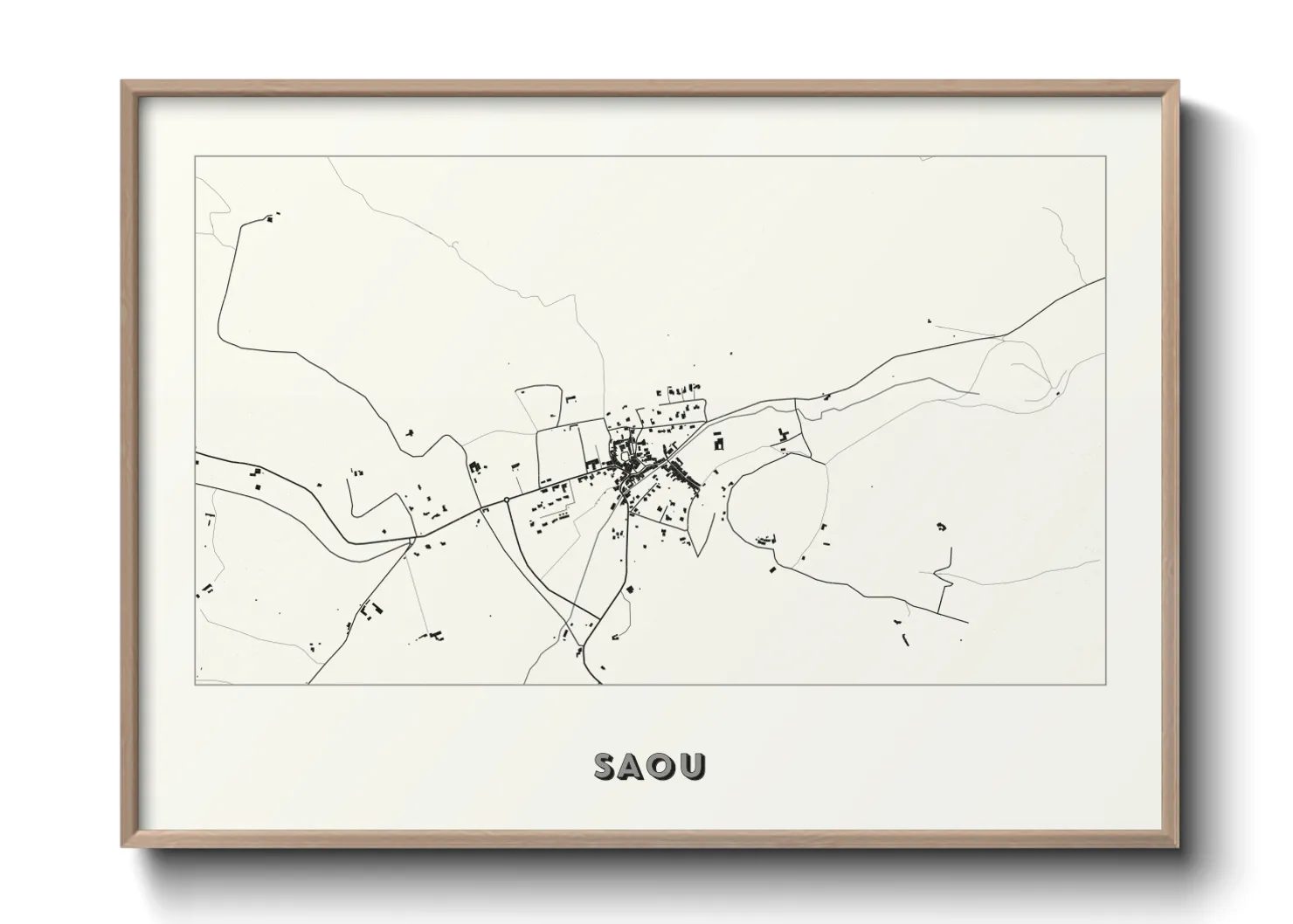 Une affiche de carte sur Saou
