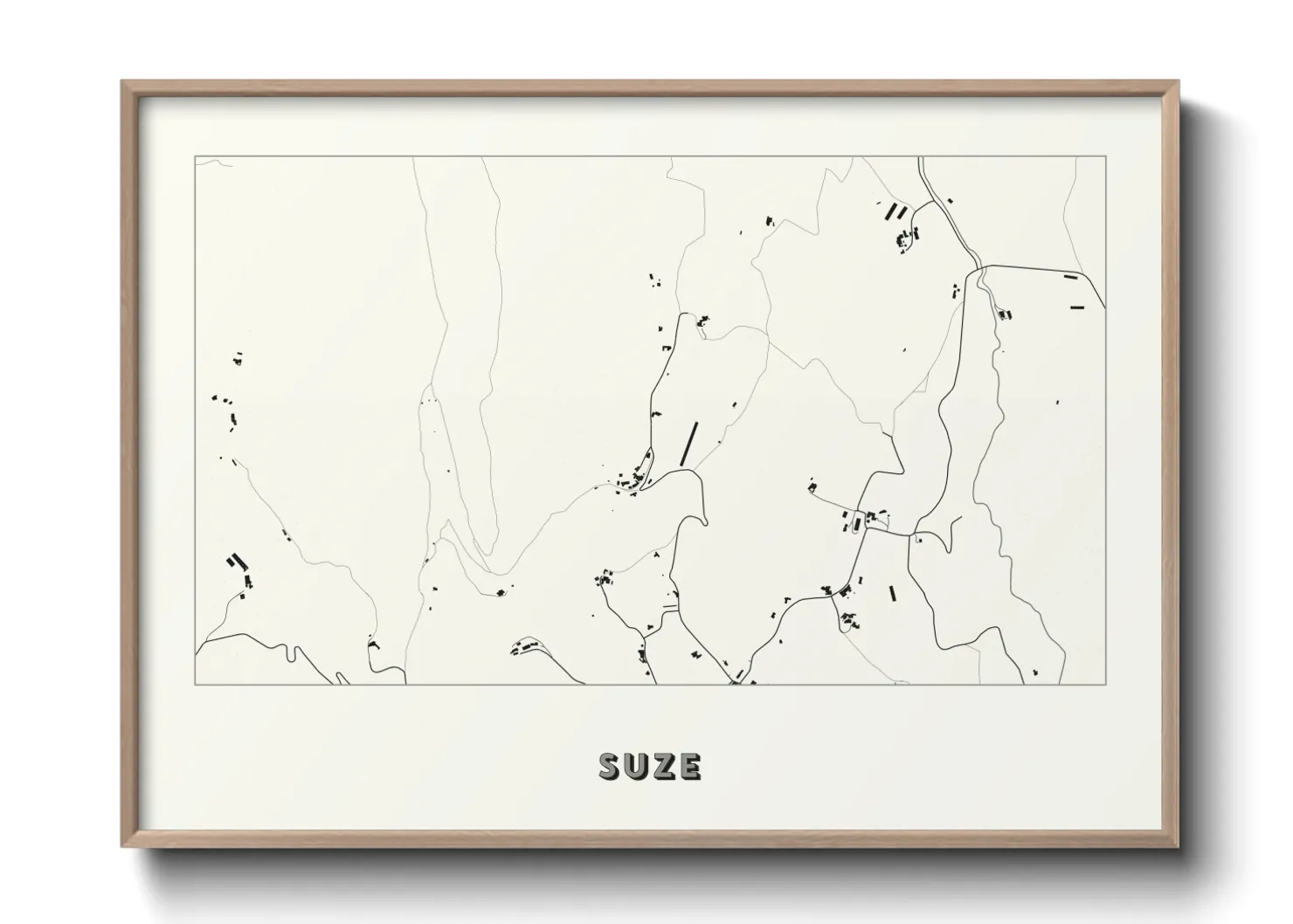 Une affiche de carte sur Suze