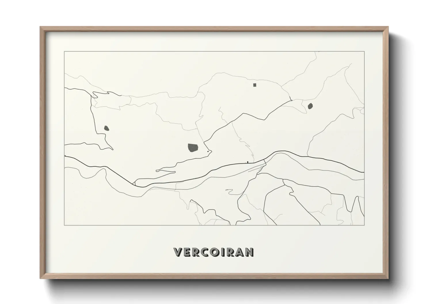 Une affiche de carte sur Vercoiran