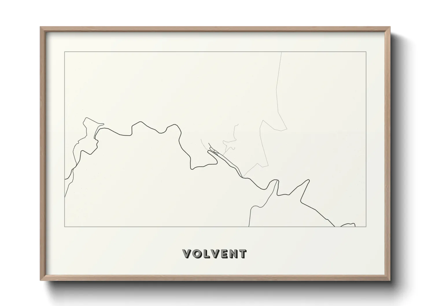 Une affiche de carte sur Volvent