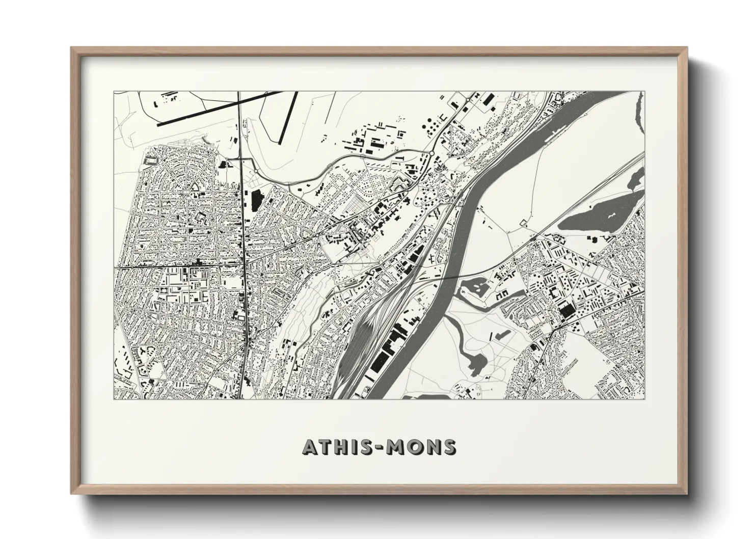Une affiche de carte sur Athis-Mons
