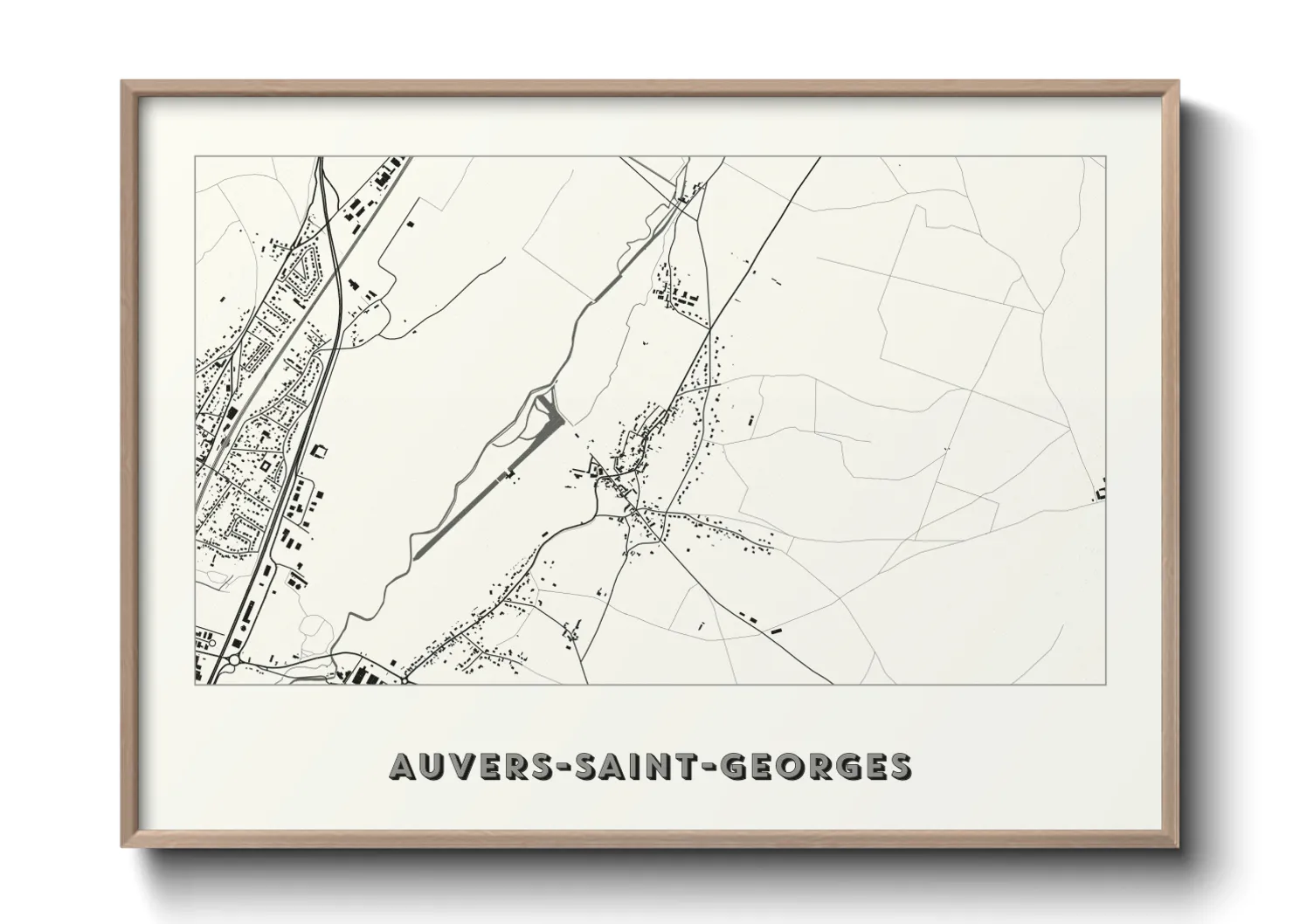 Une affiche de carte sur Auvers-Saint-Georges