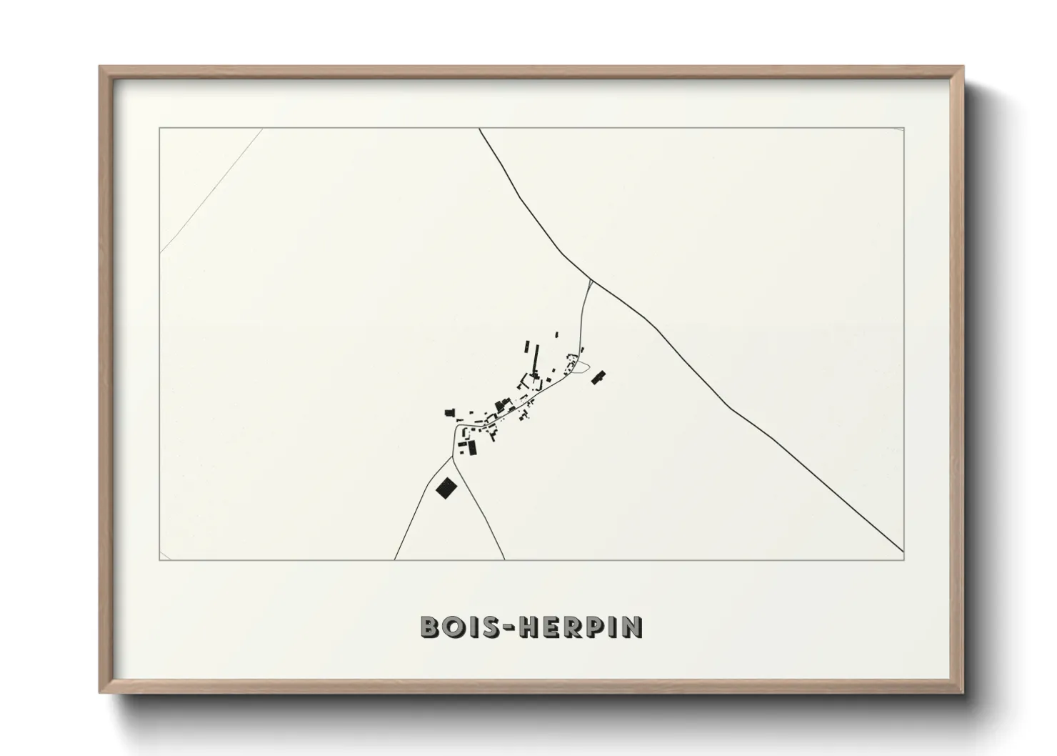 Une affiche de carte sur Bois-Herpin