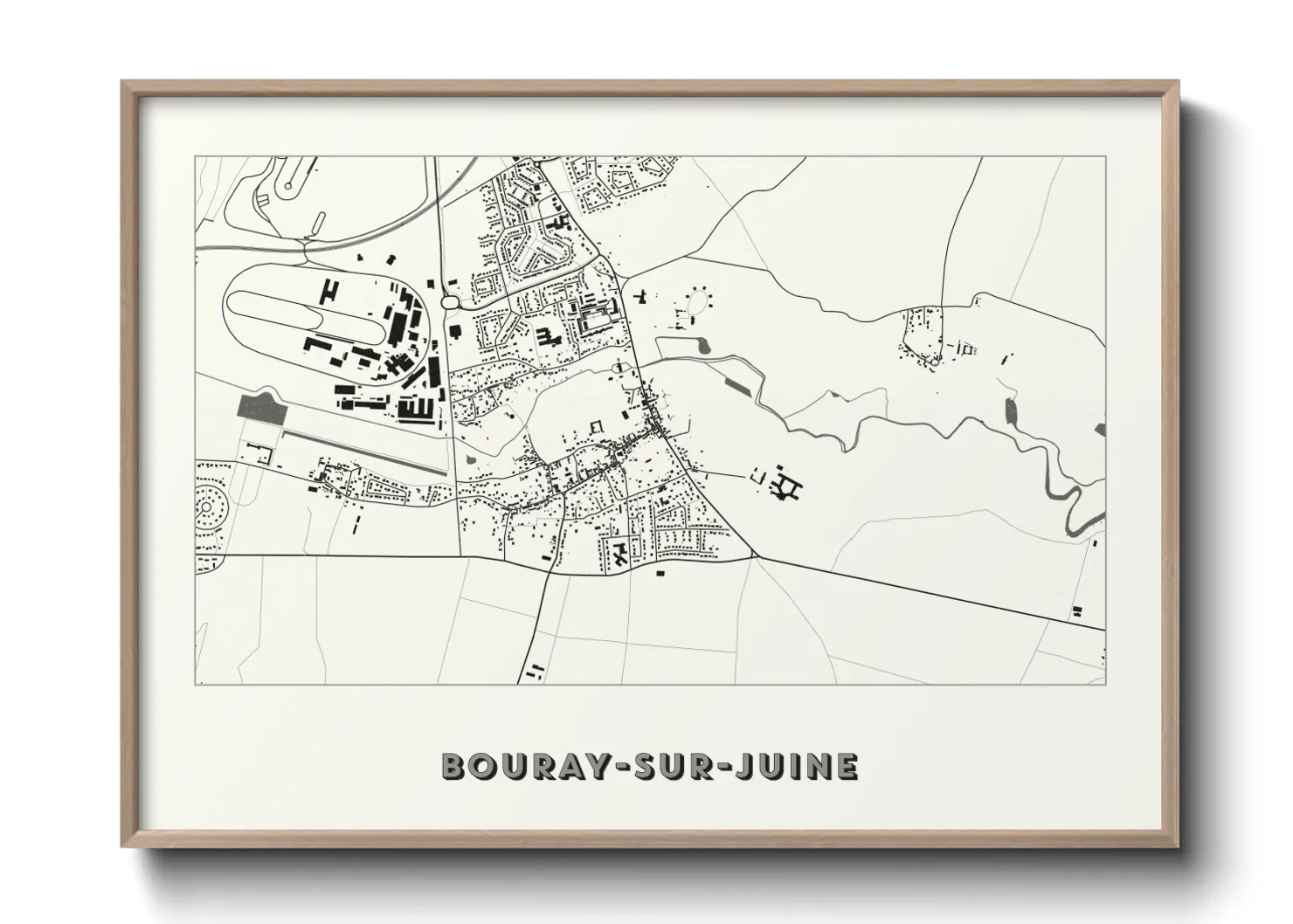 Une affiche de carte sur Bouray-sur-Juine