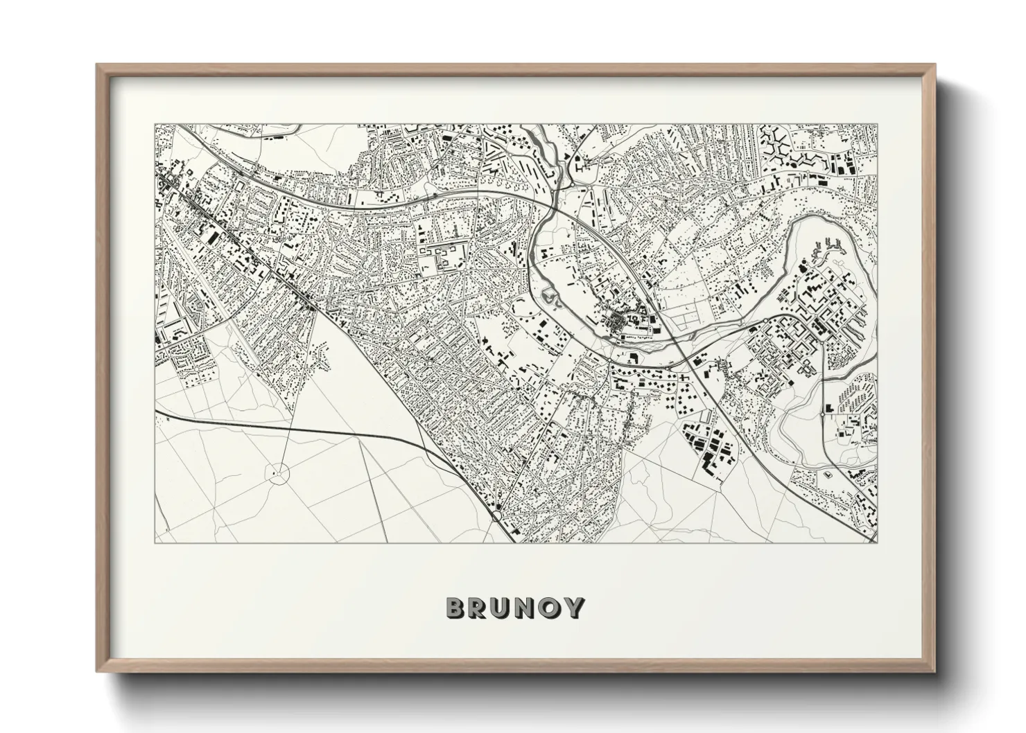 Une affiche de carte sur Brunoy