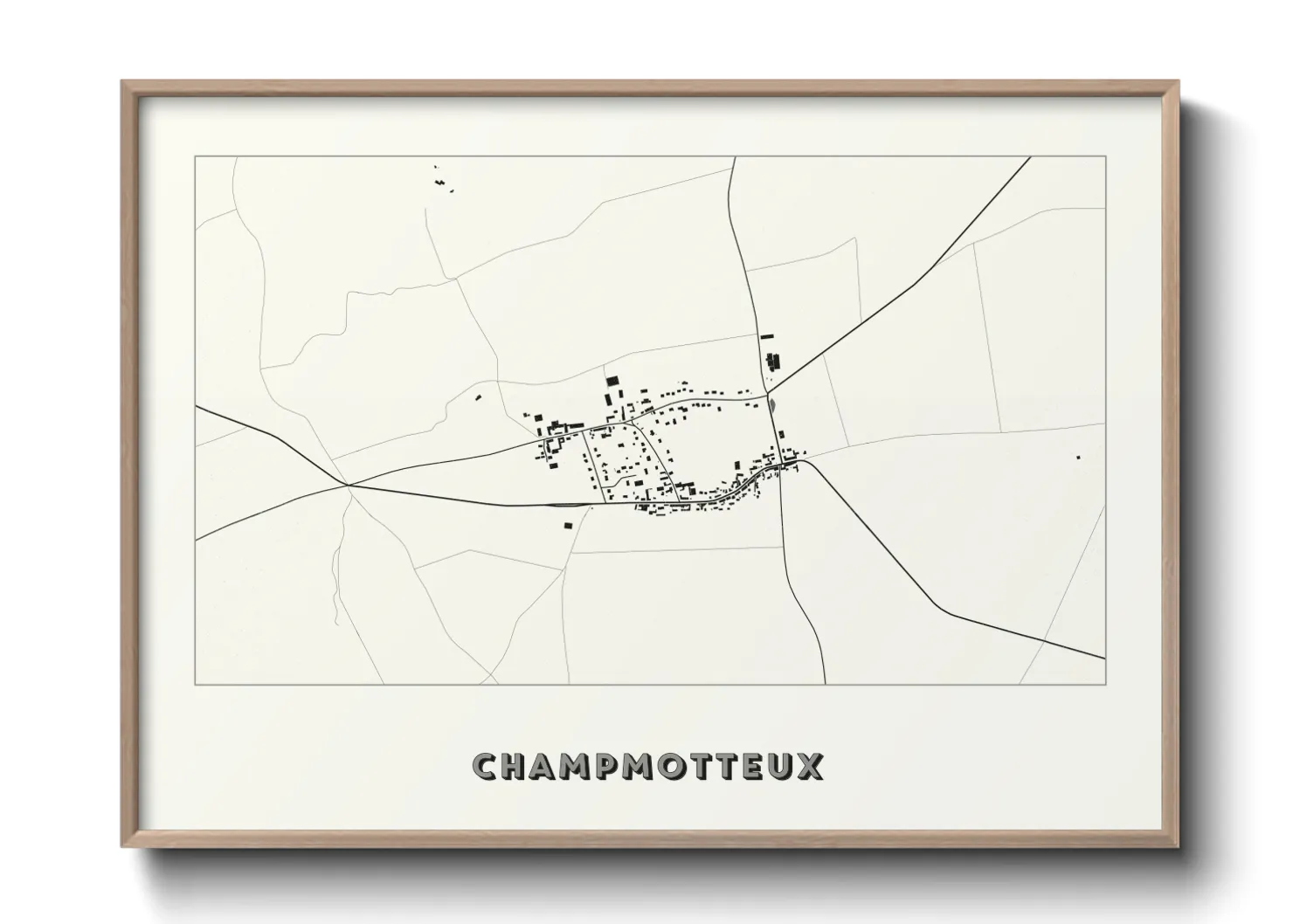 Une affiche de carte sur Champmotteux