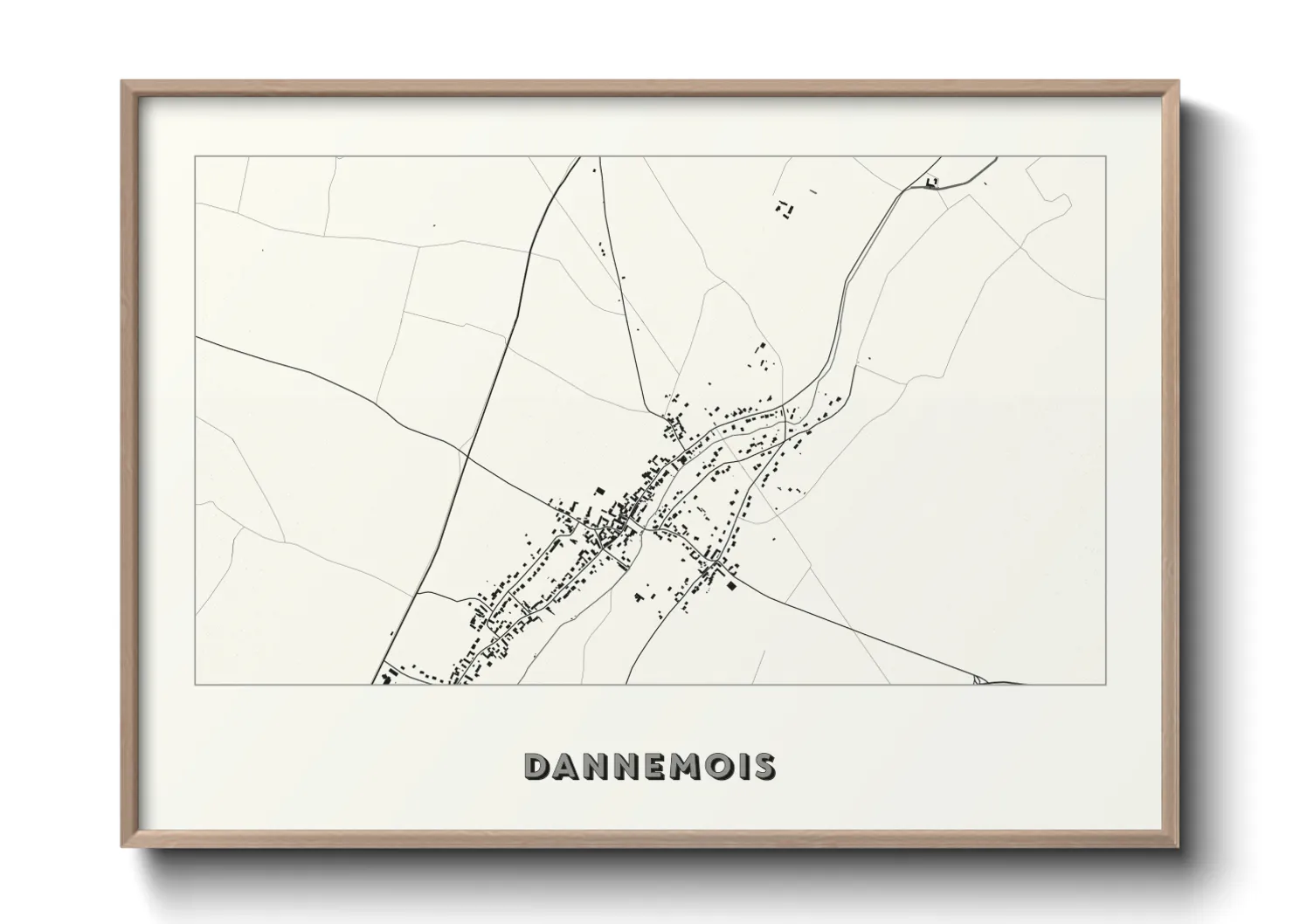 Une affiche de carte sur Dannemois