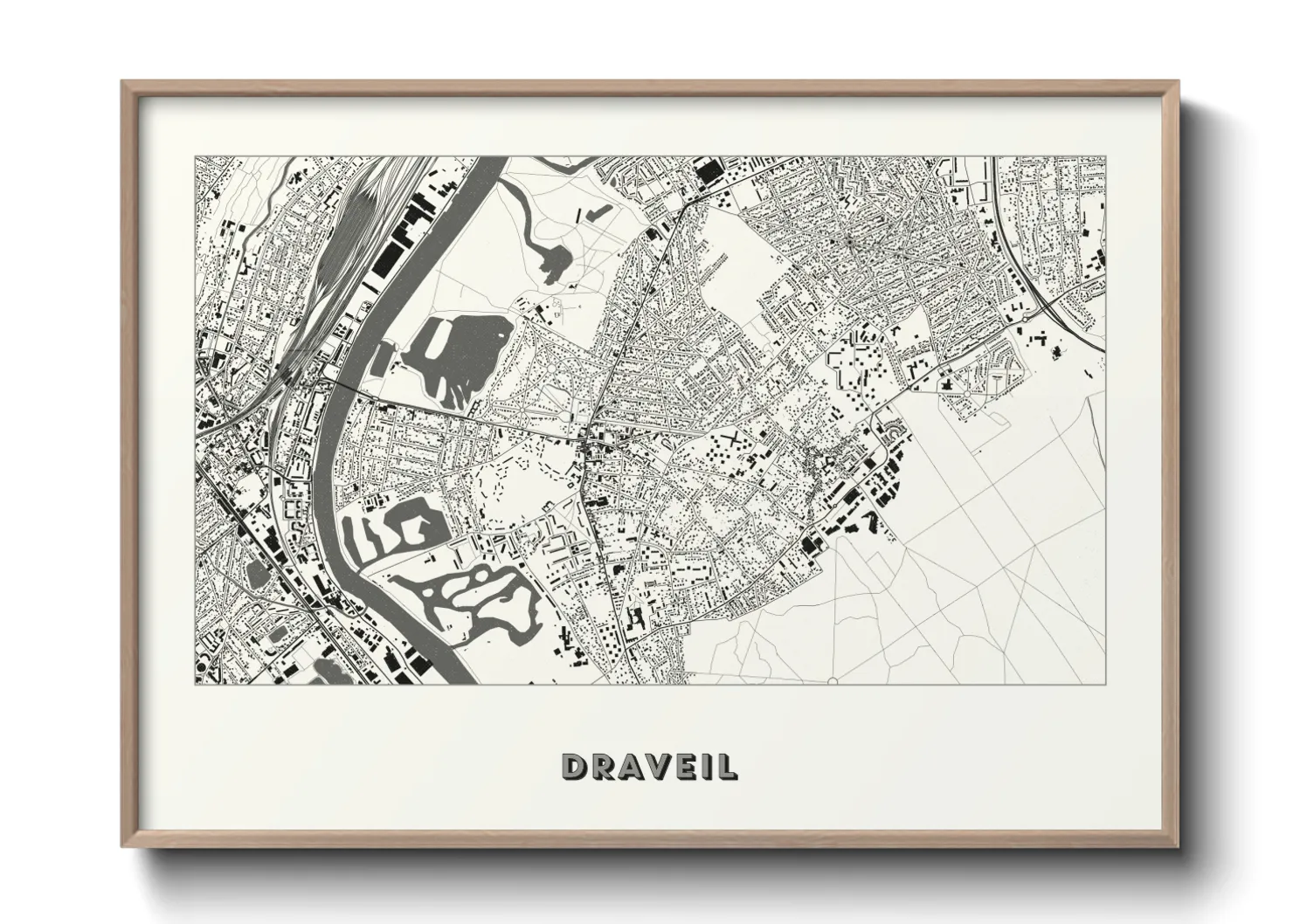 Une affiche de carte sur Draveil