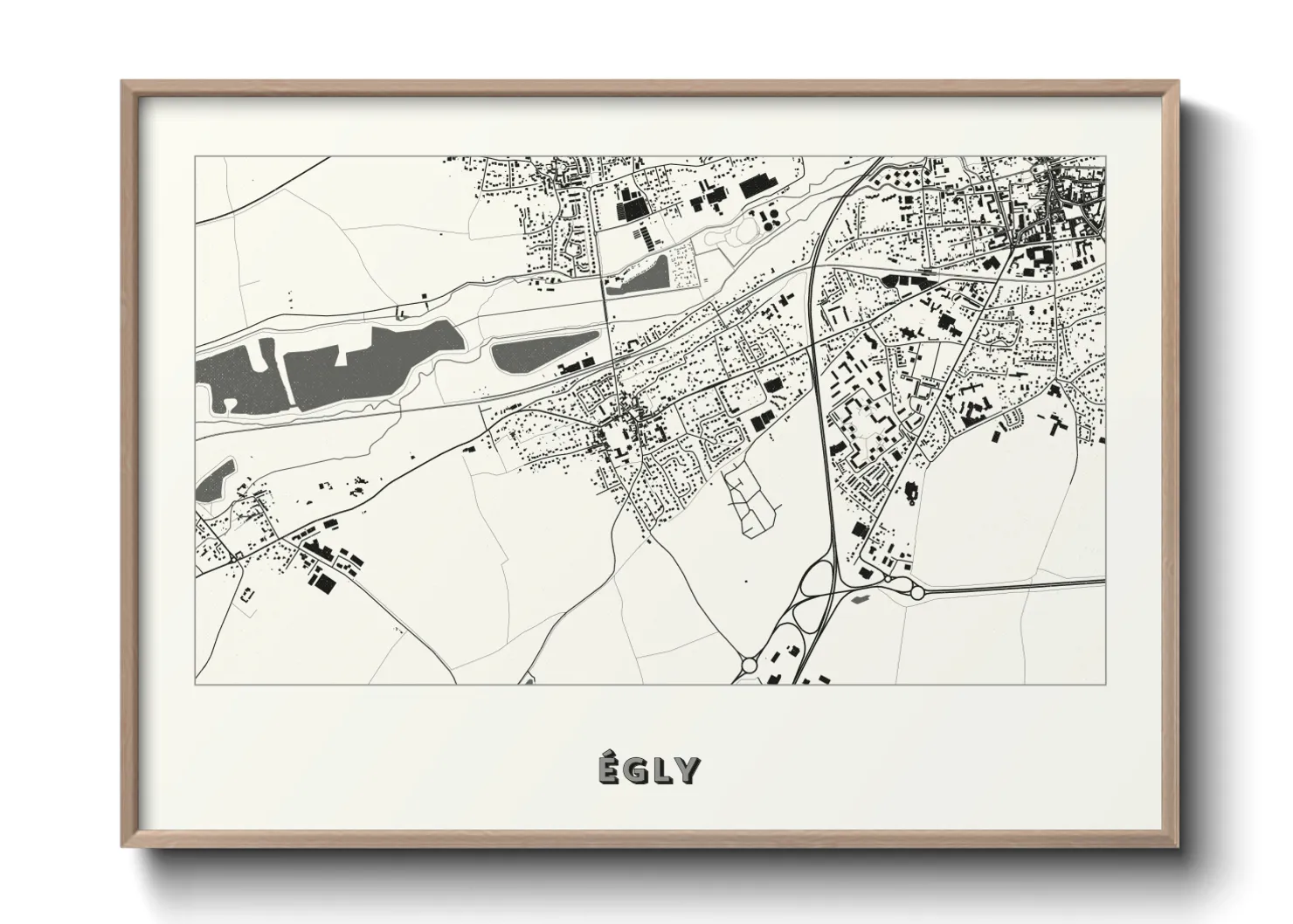 Une affiche de carte sur Égly