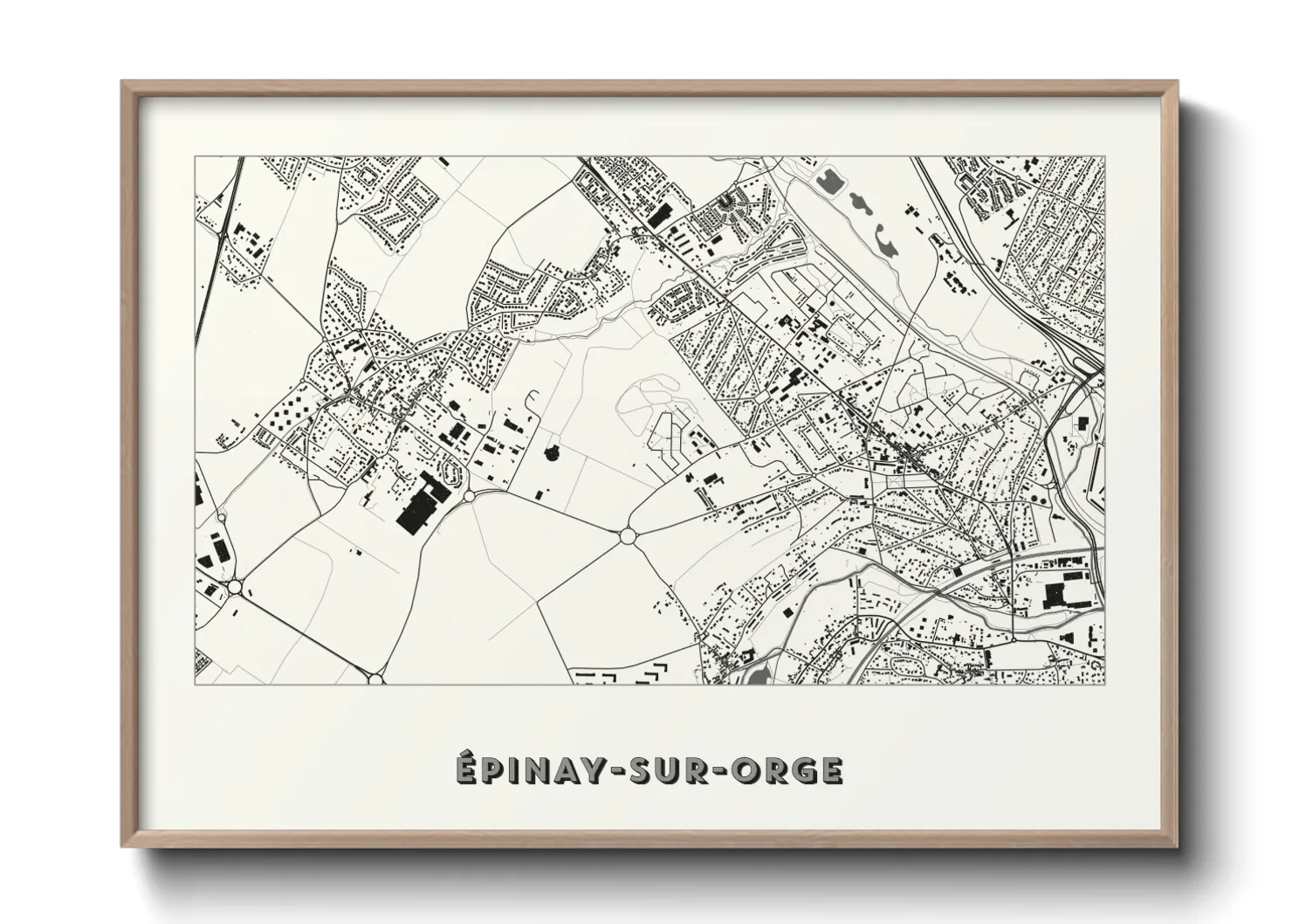 Une affiche de carte sur Épinay-sur-Orge