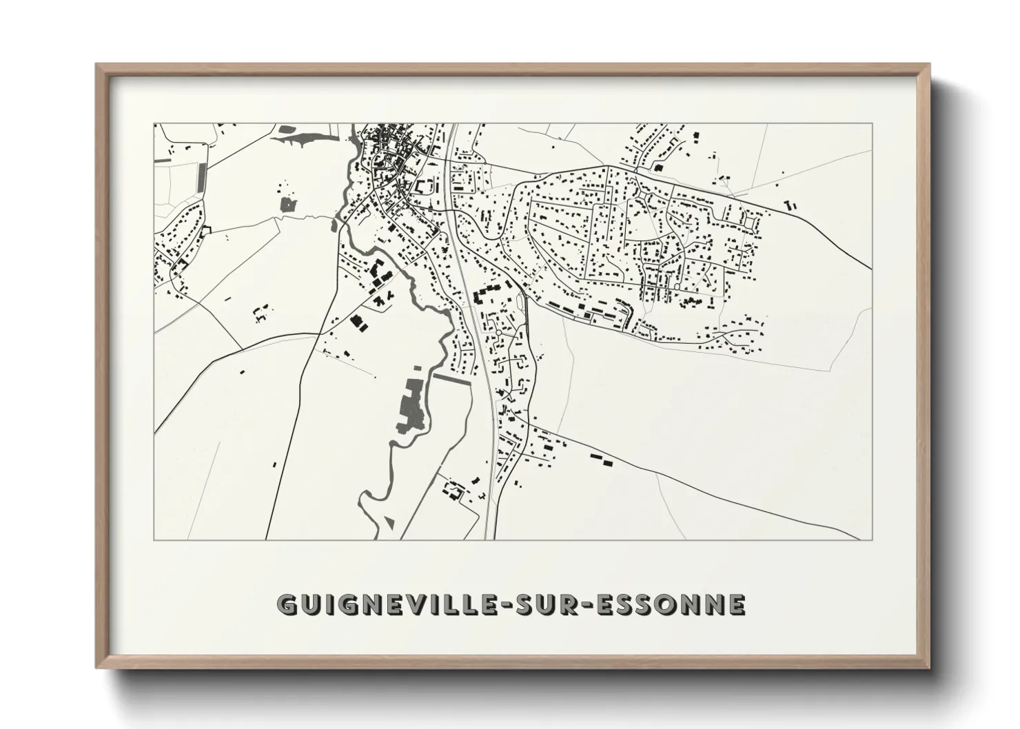 Une affiche de carte sur Guigneville-sur-Essonne