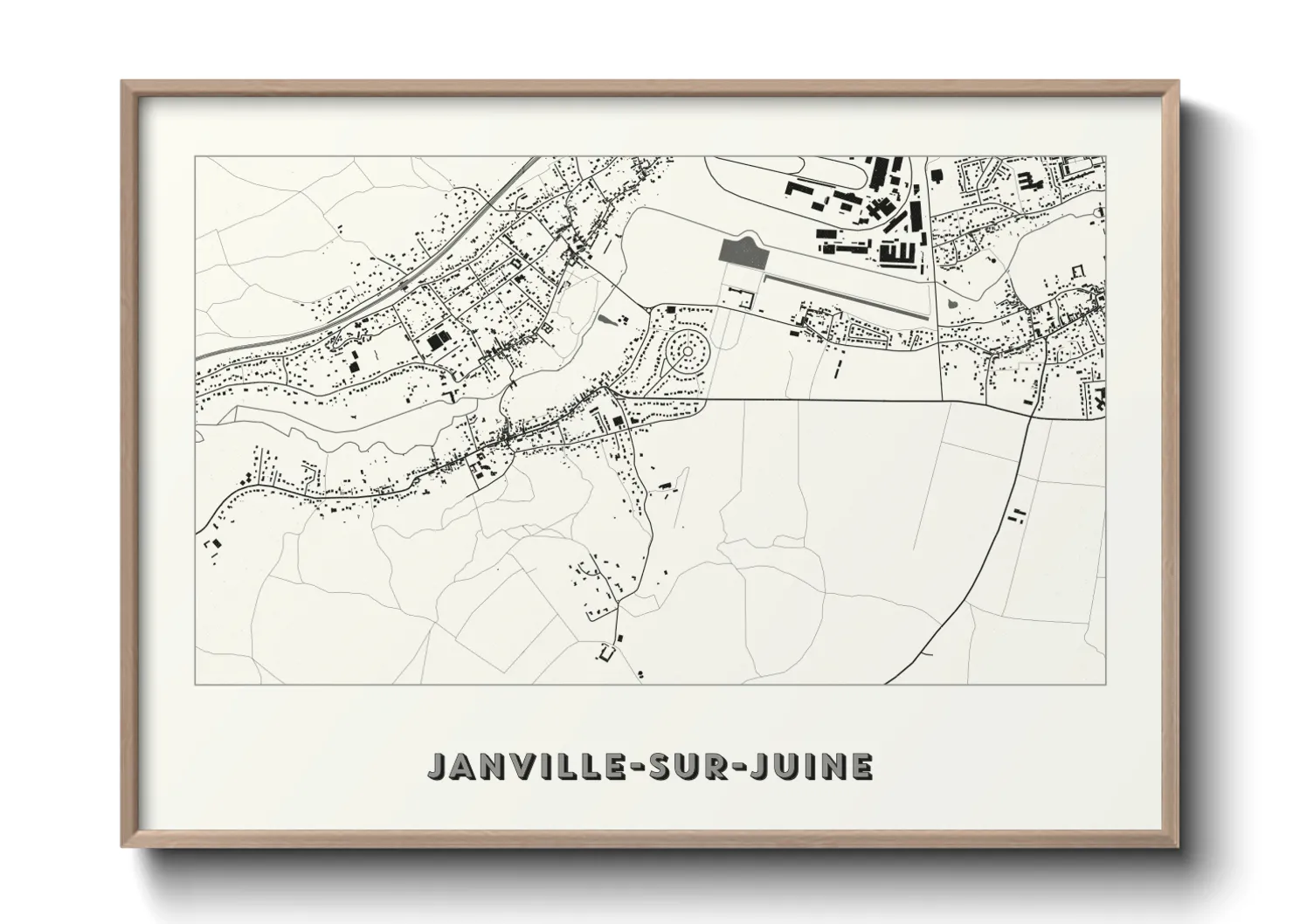 Une affiche de carte sur Janville-sur-Juine