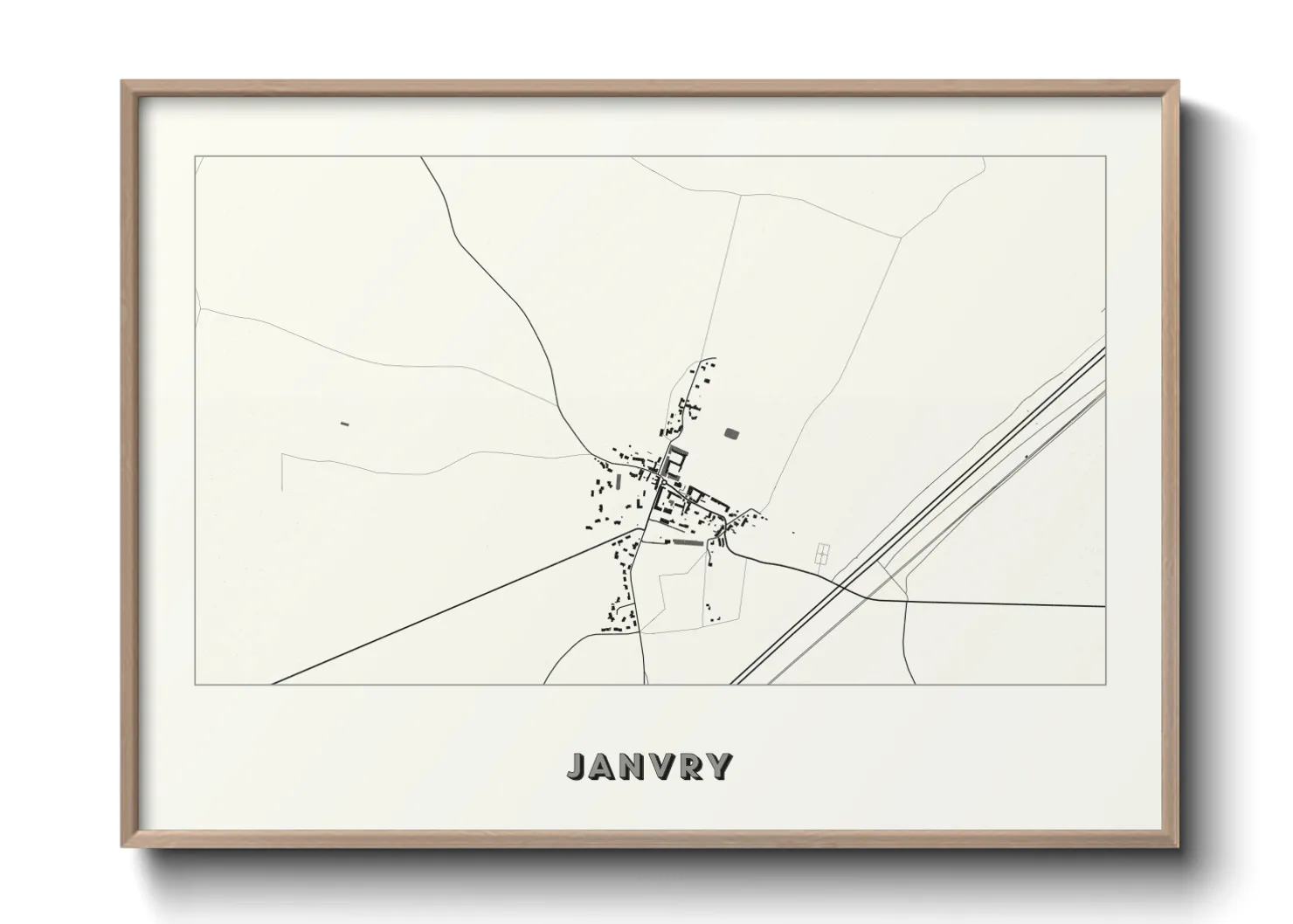 Une affiche de carte sur Janvry