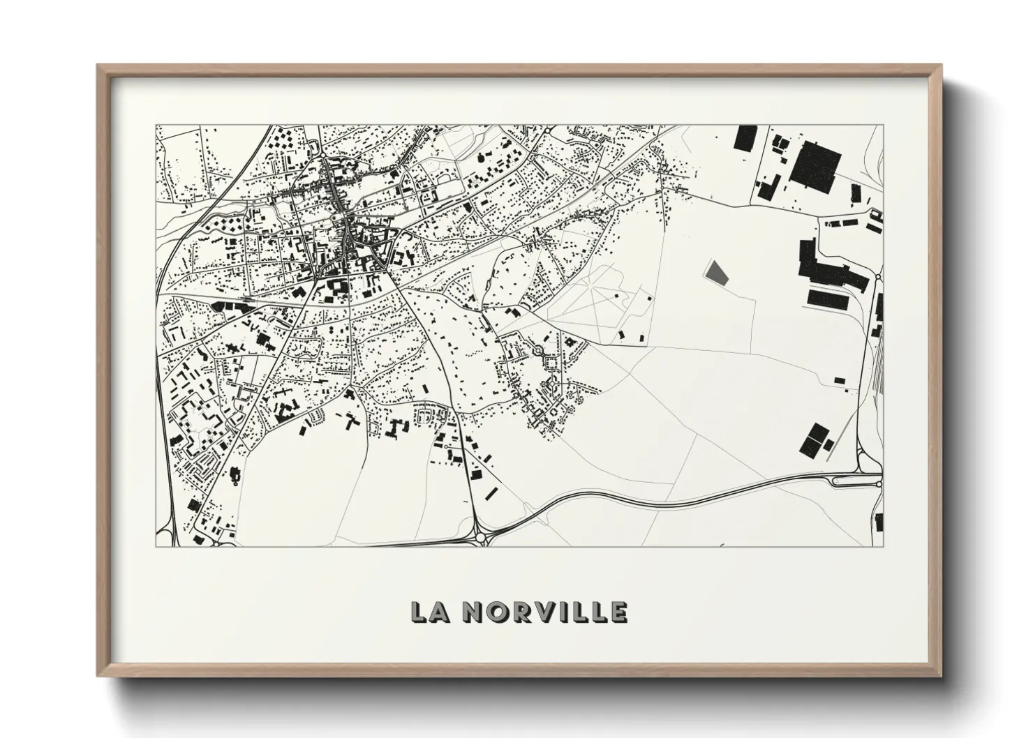 Une affiche de carte sur La Norville