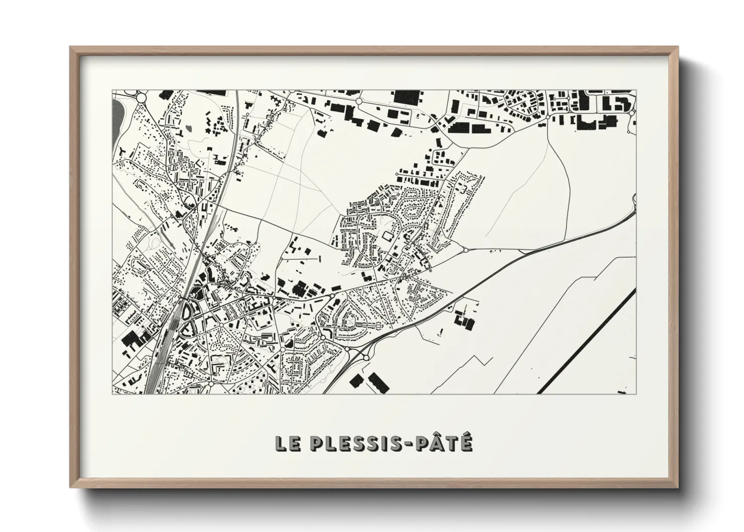 Une affiche de carte sur Le Plessis-Pâté