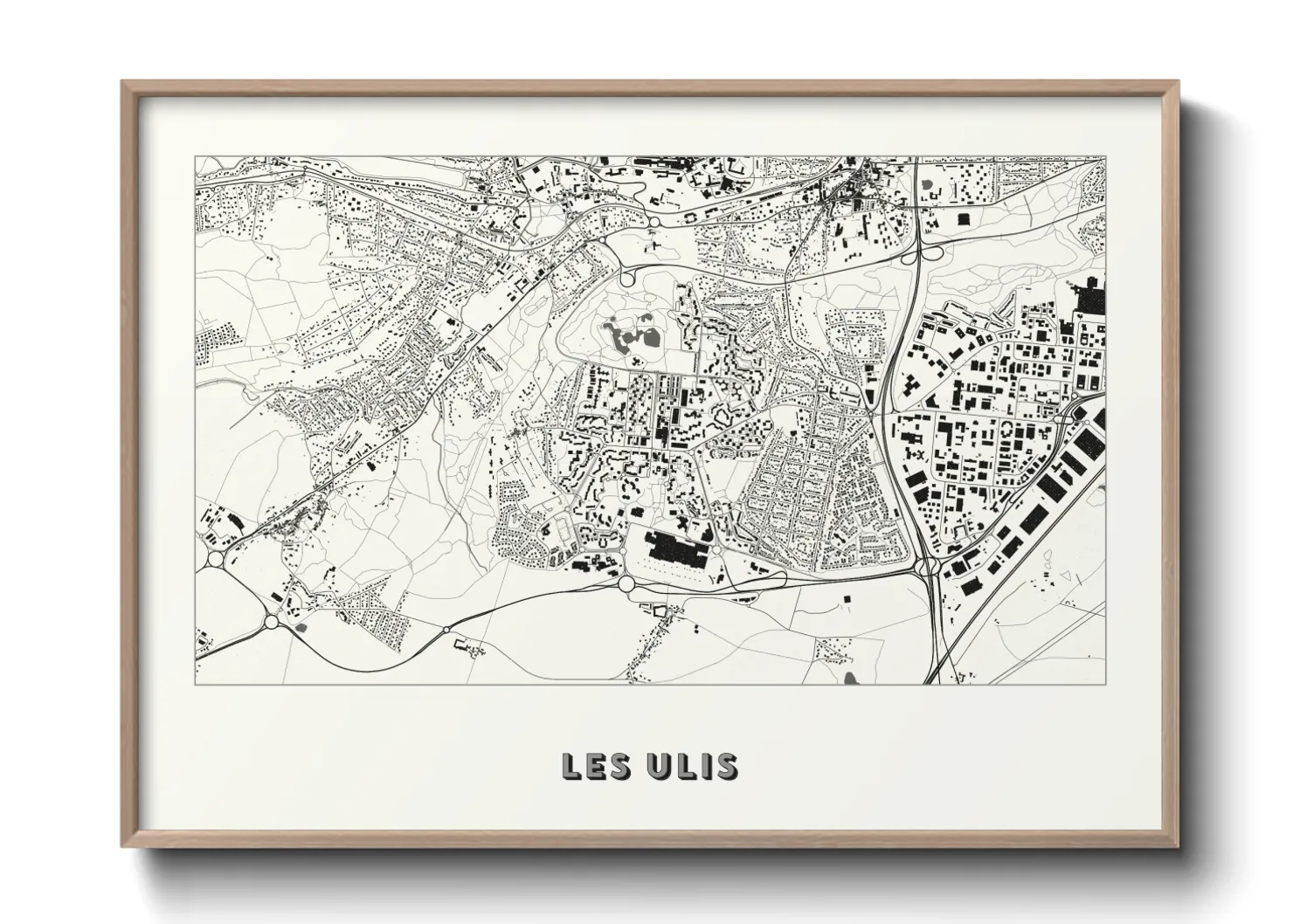 Une affiche de carte sur Les Ulis