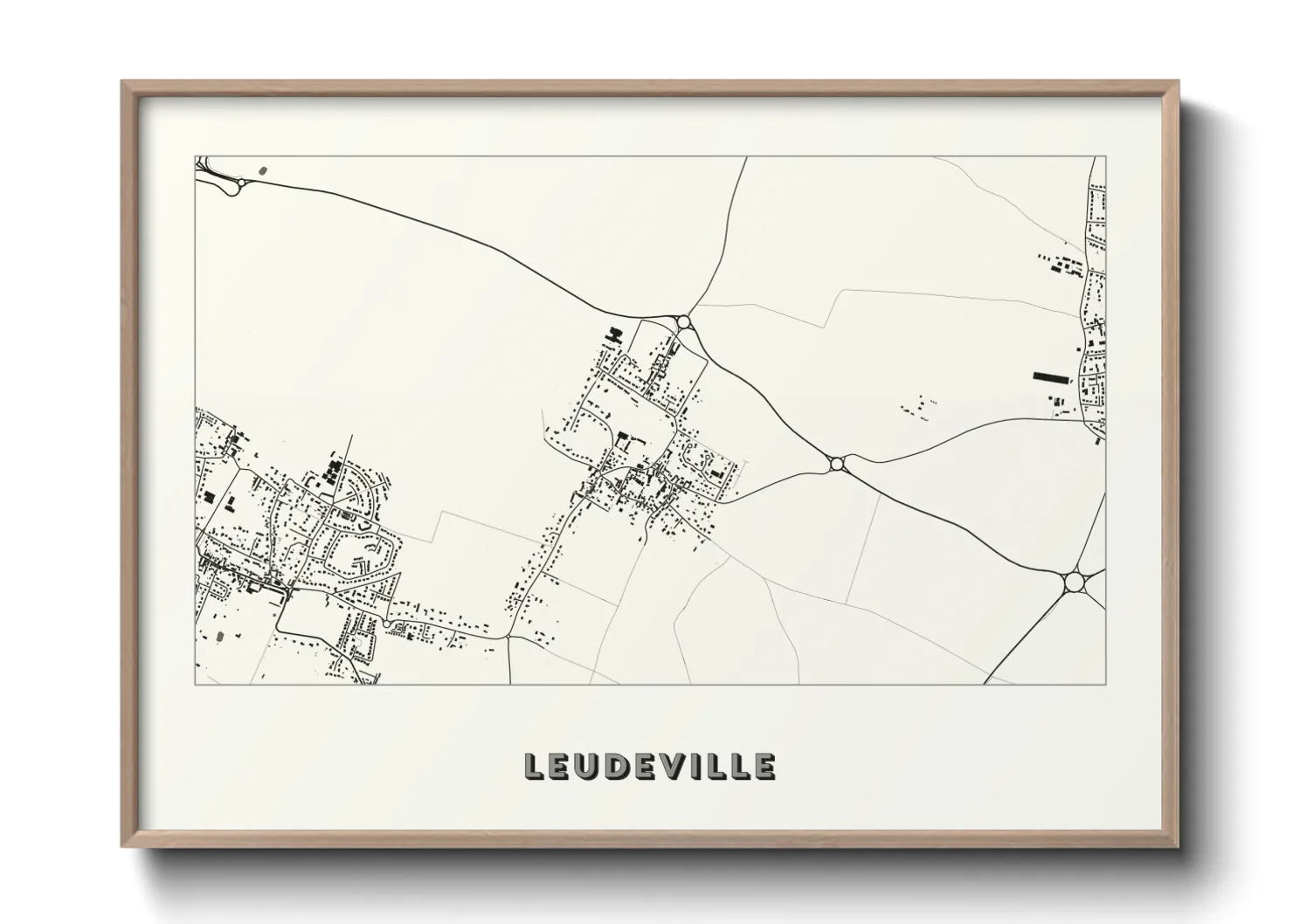 Une affiche de carte sur Leudeville