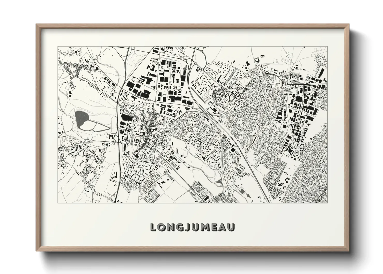 Une affiche de carte sur Longjumeau