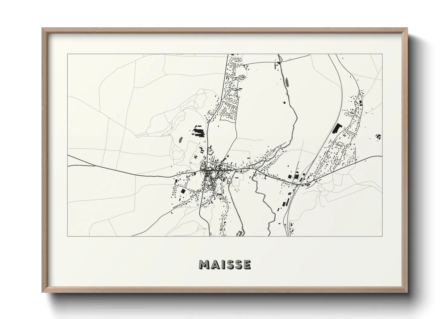 Une affiche de carte sur Maisse