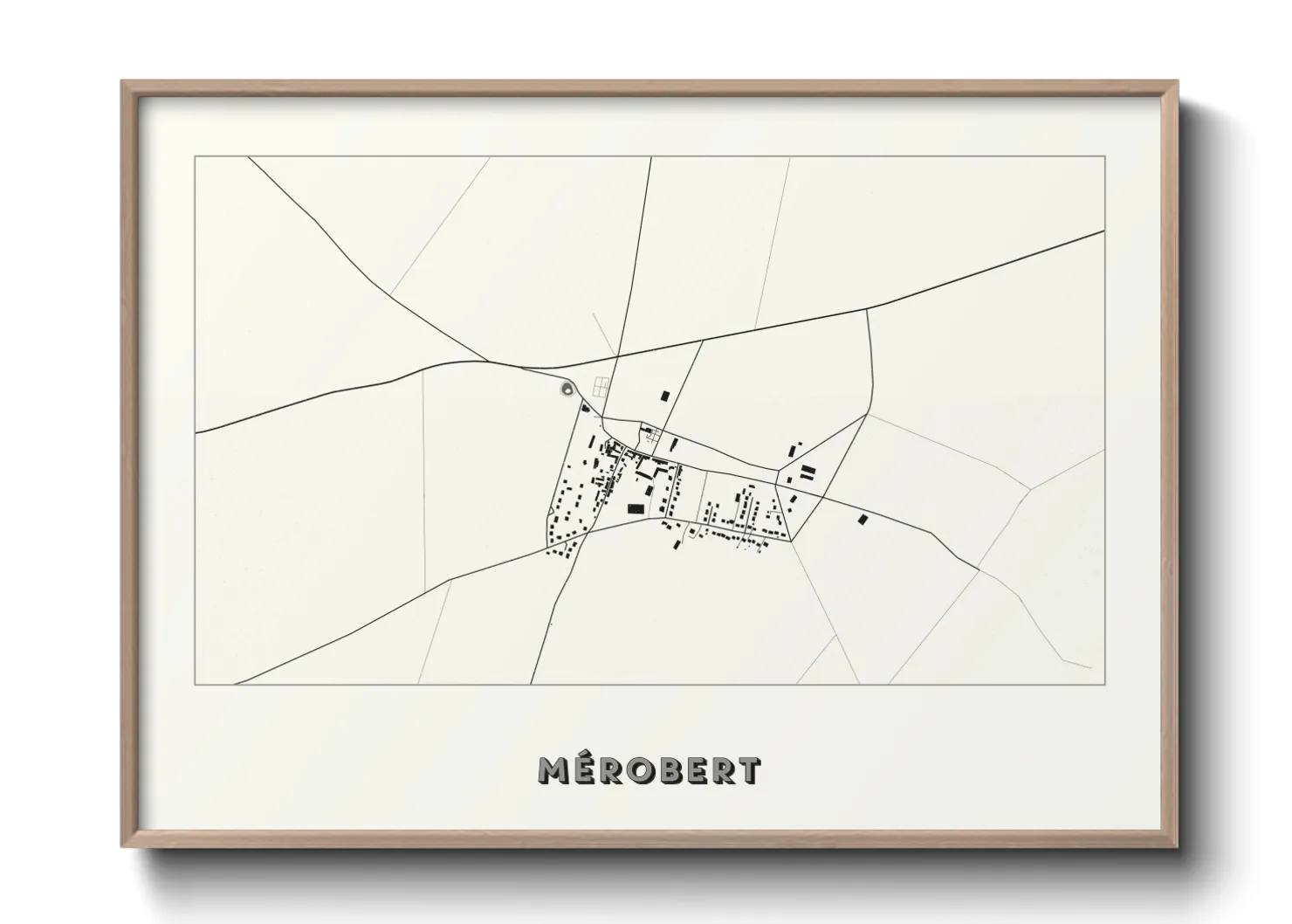 Une affiche de carte sur Mérobert