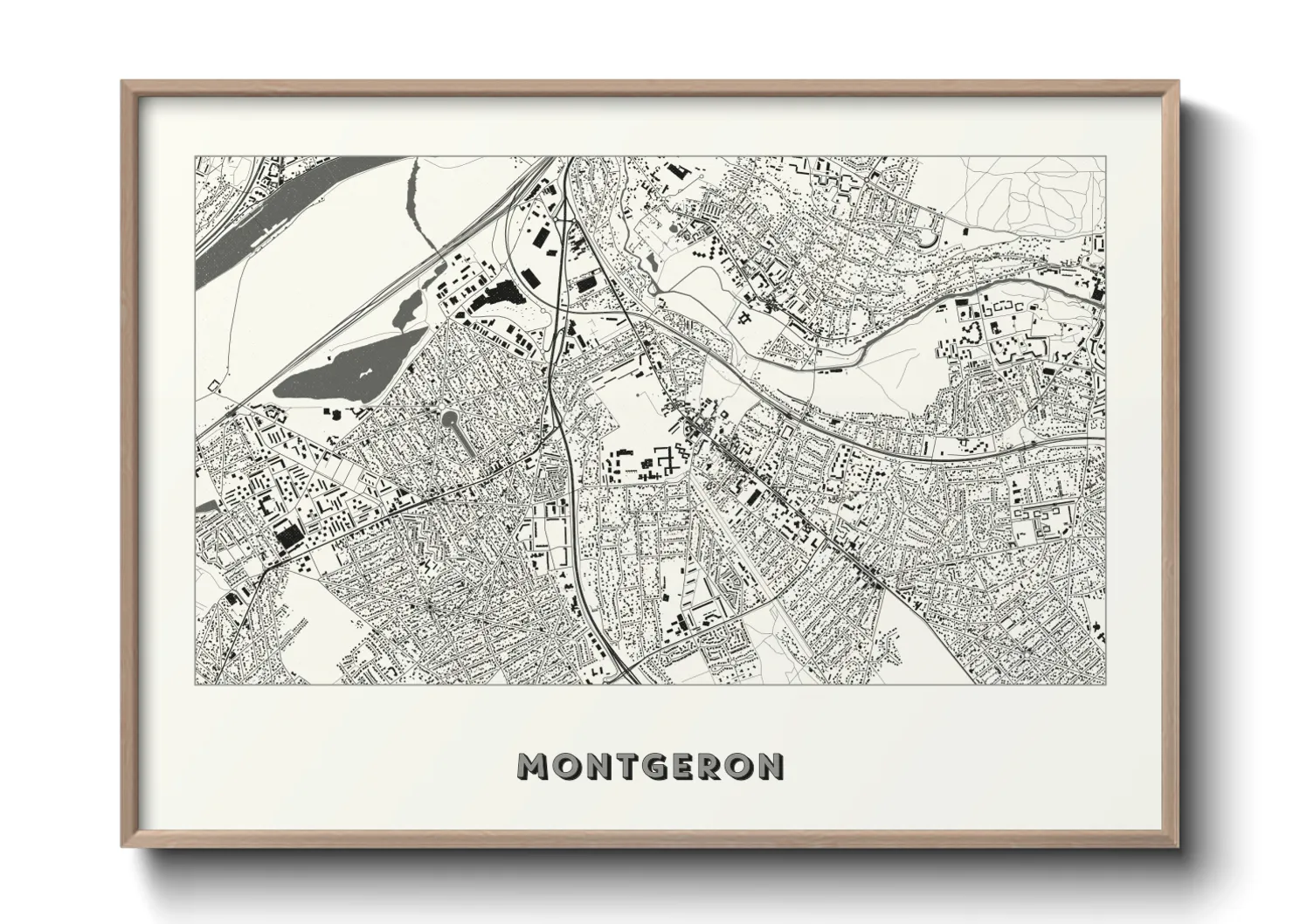 Une affiche de carte sur Montgeron