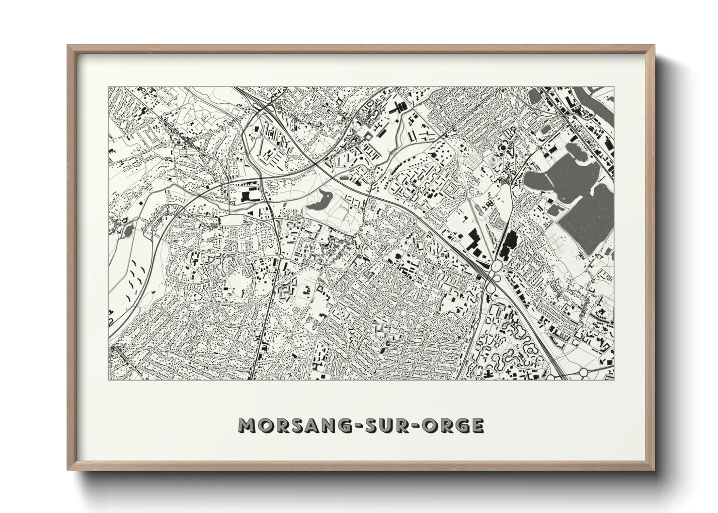 Une affiche de carte sur Morsang-sur-Orge